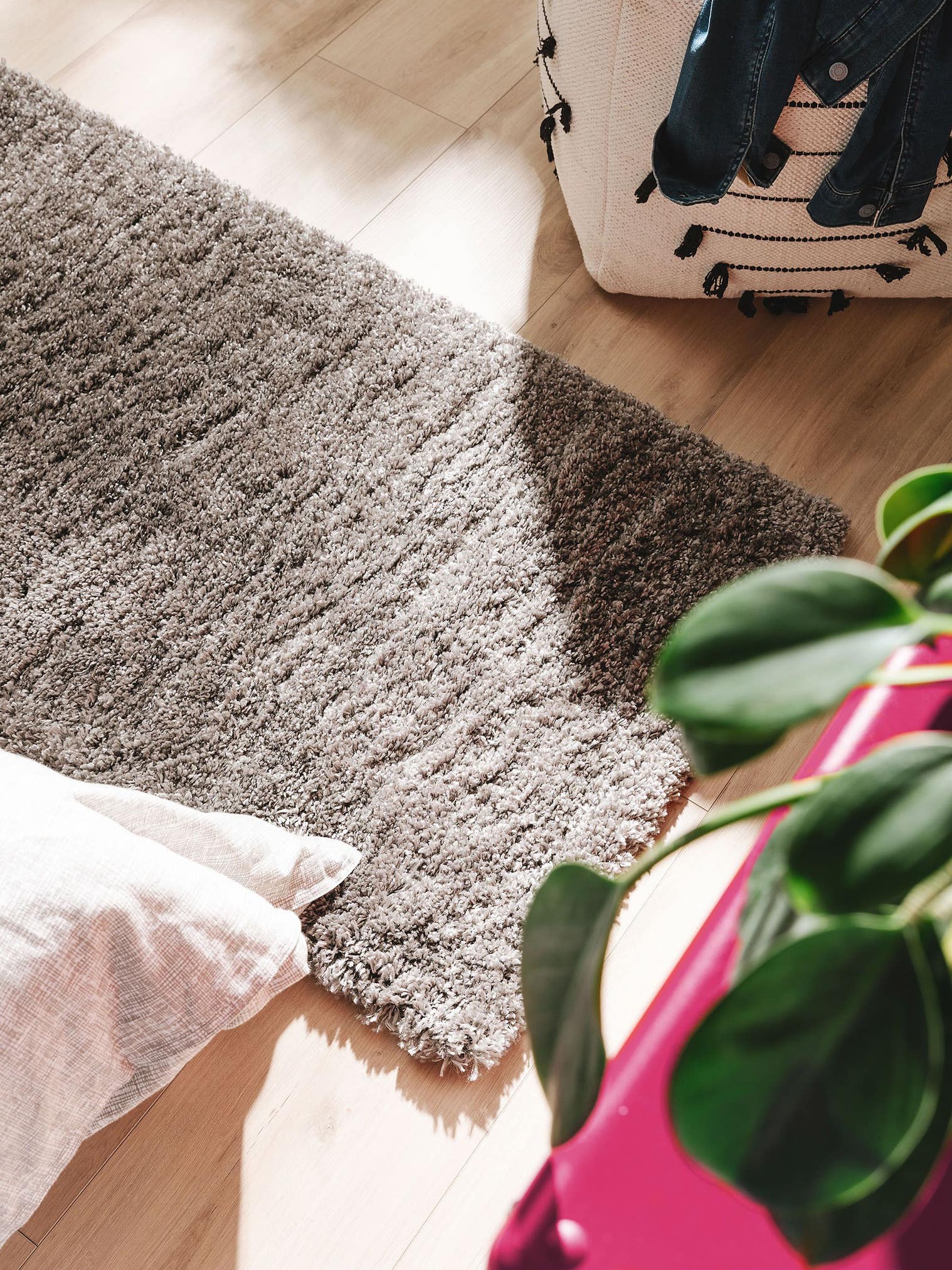 Tapis en 100% Polypropylène en Gris avec une pile de 41 - 50 mm de hauteur de benuta Pop