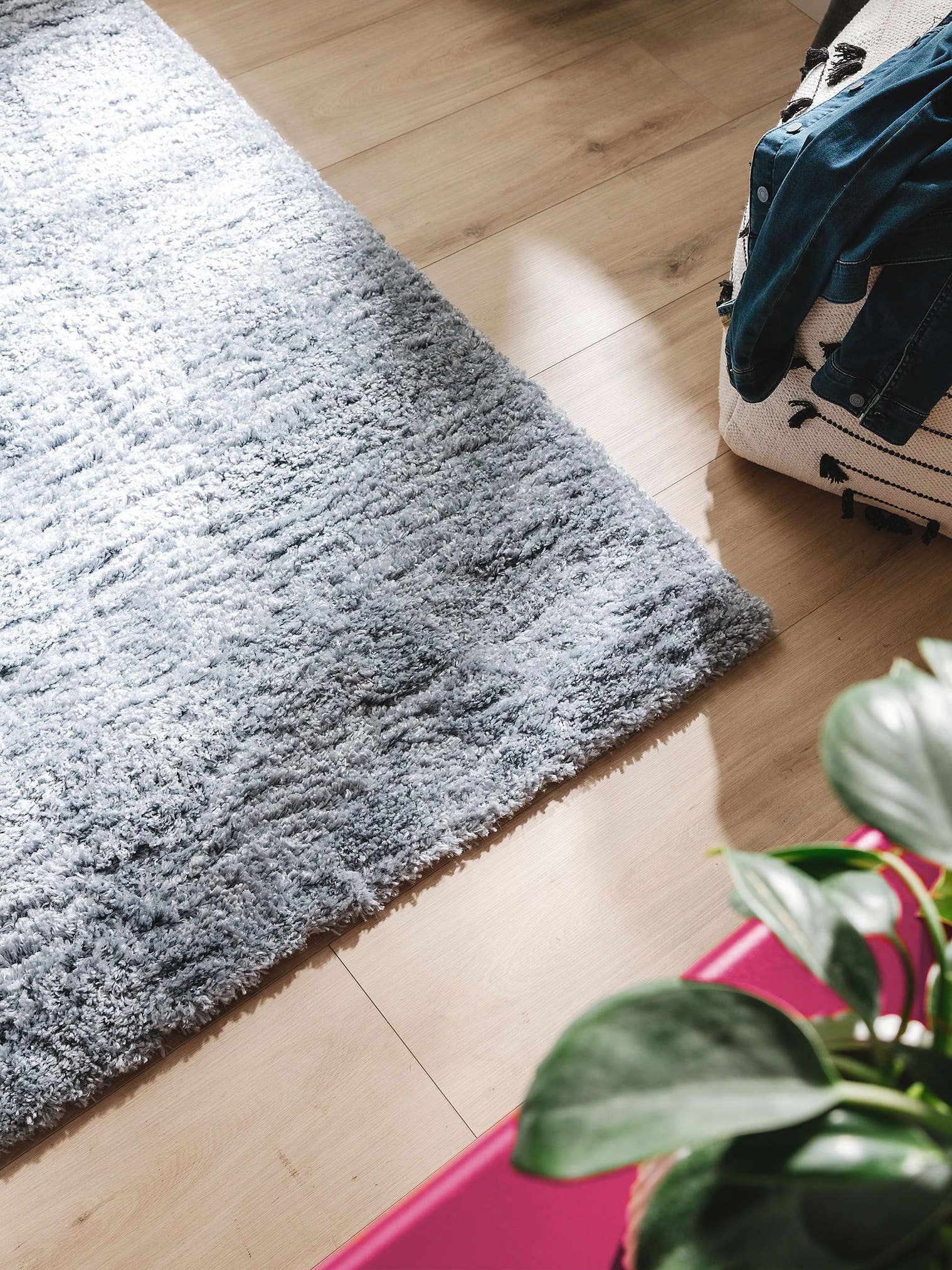 Tapis en 100% Polypropylène en Bleu avec une pile de 41 - 50 mm de hauteur de benuta Pop