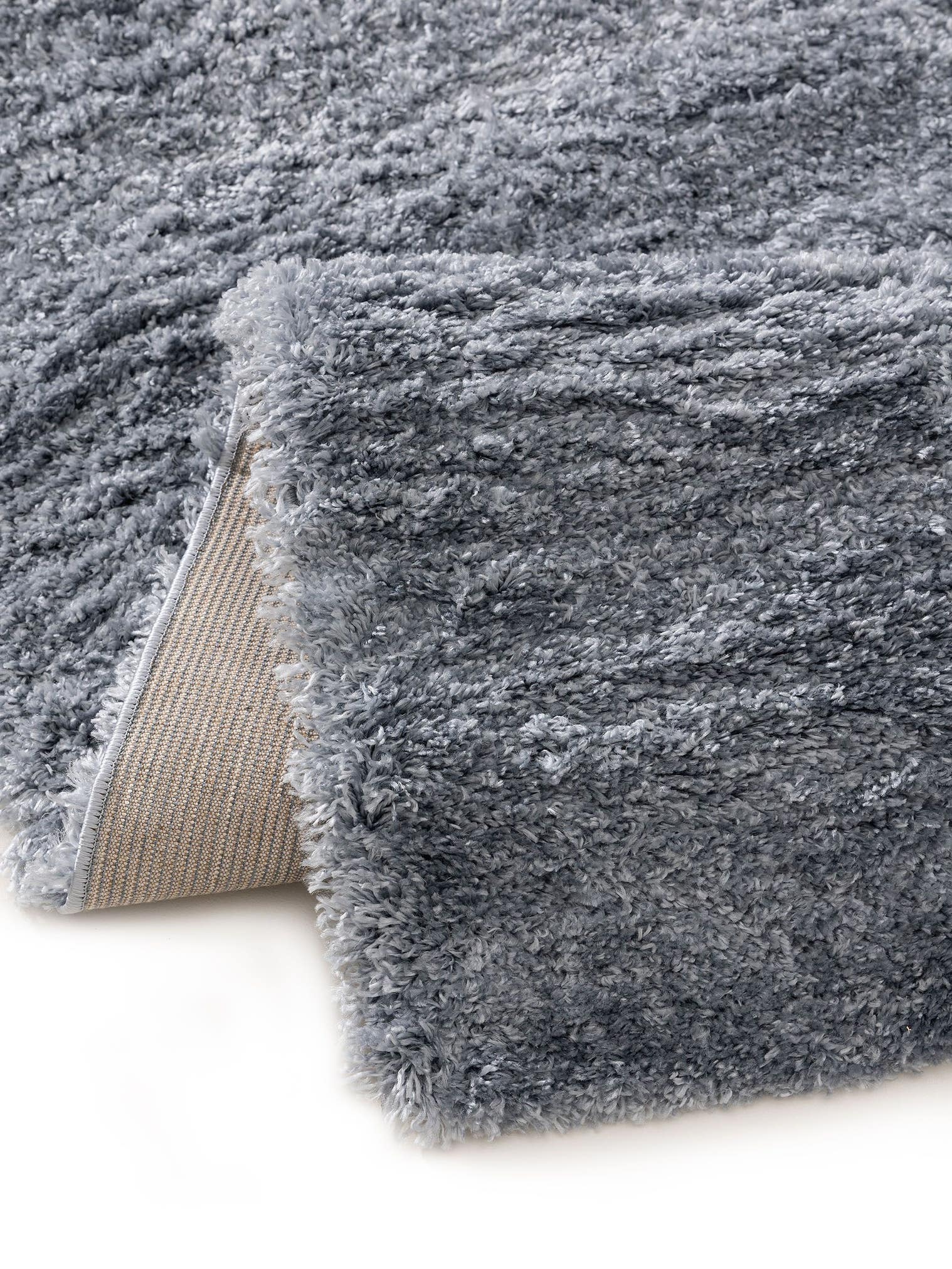 Tapis en 100% Polypropylène en Bleu avec une pile de 41 - 50 mm de hauteur de benuta Pop
