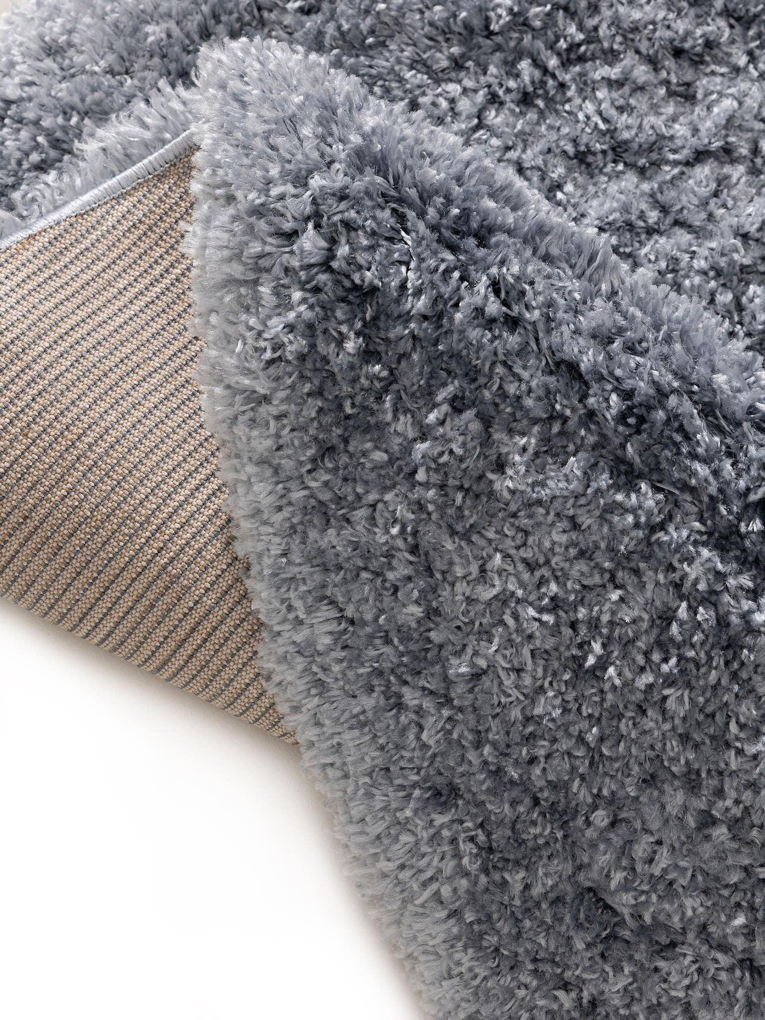 Tapis en 100% Polypropylène en Bleu avec une pile de 41 - 50 mm de hauteur de benuta Pop