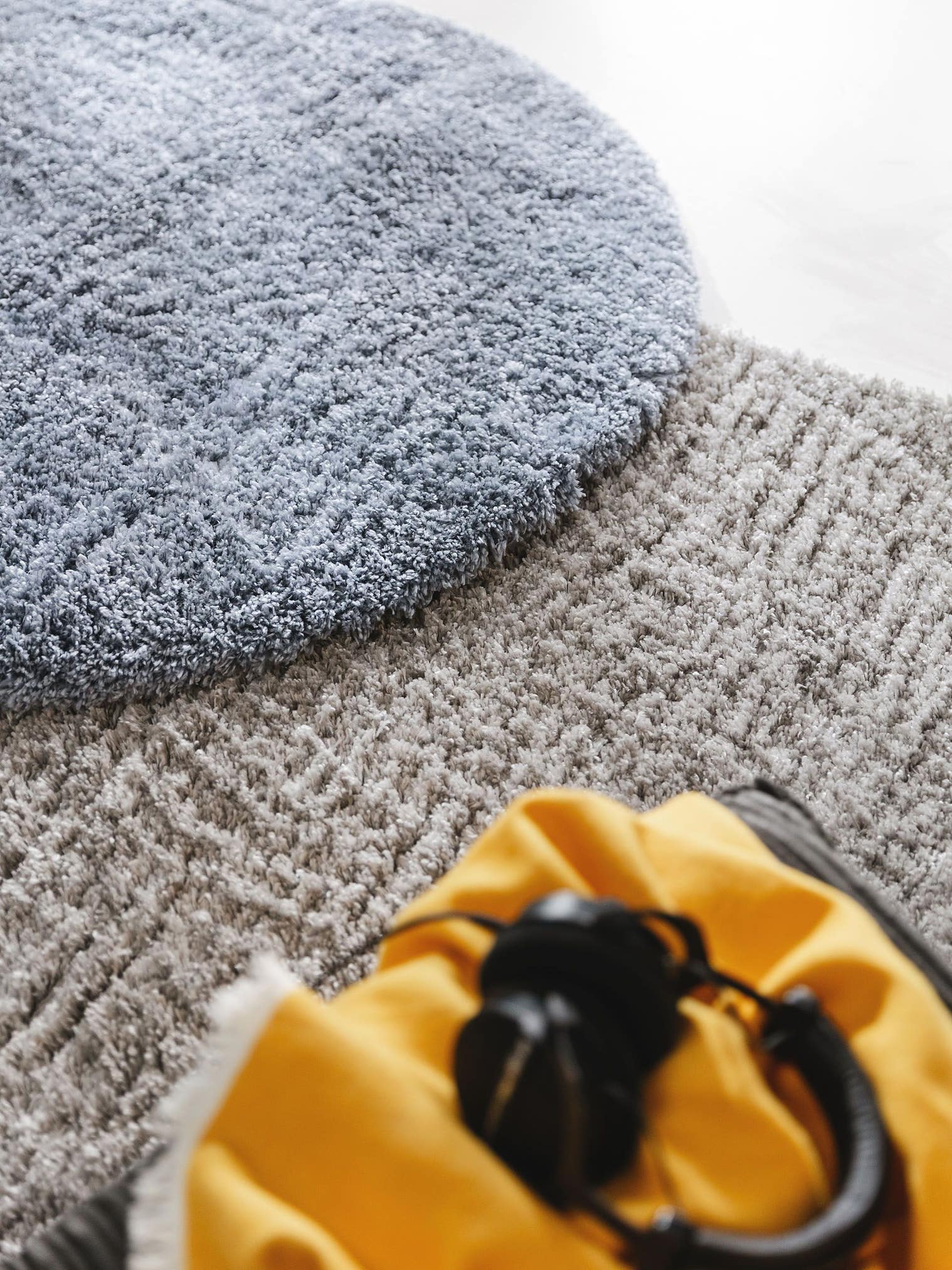 Tapis en 100% Polypropylène en Bleu avec une pile de 41 - 50 mm de hauteur de benuta Pop