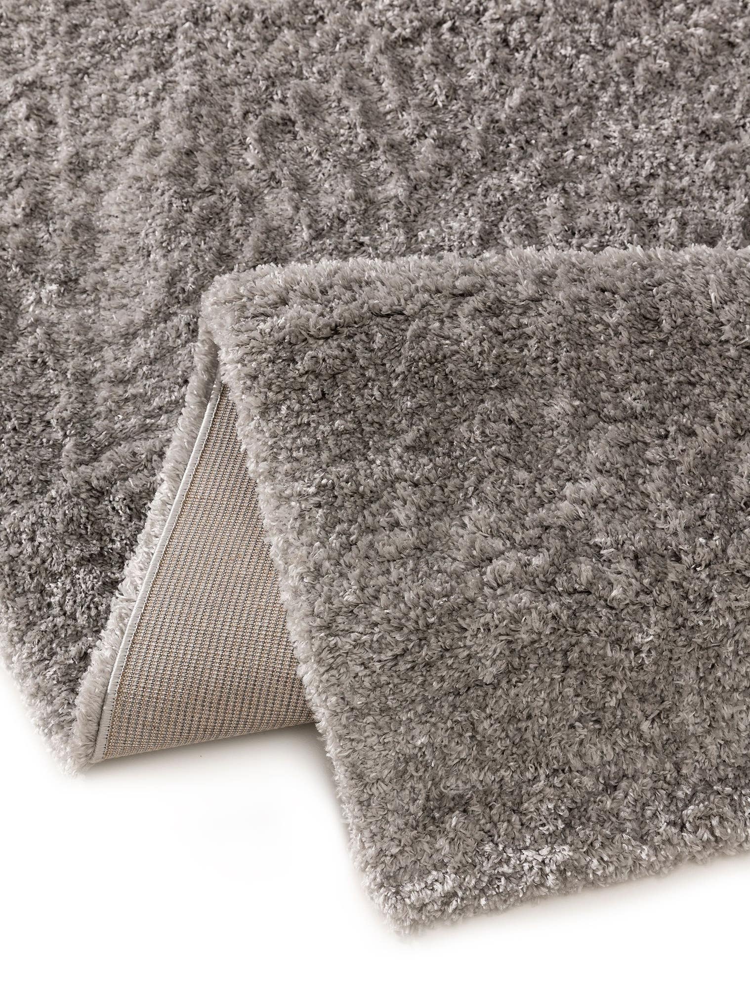 Teppich aus 100% Polypropylen in Grau mit 41 bis 50 mm hohem Flor von benuta Pop