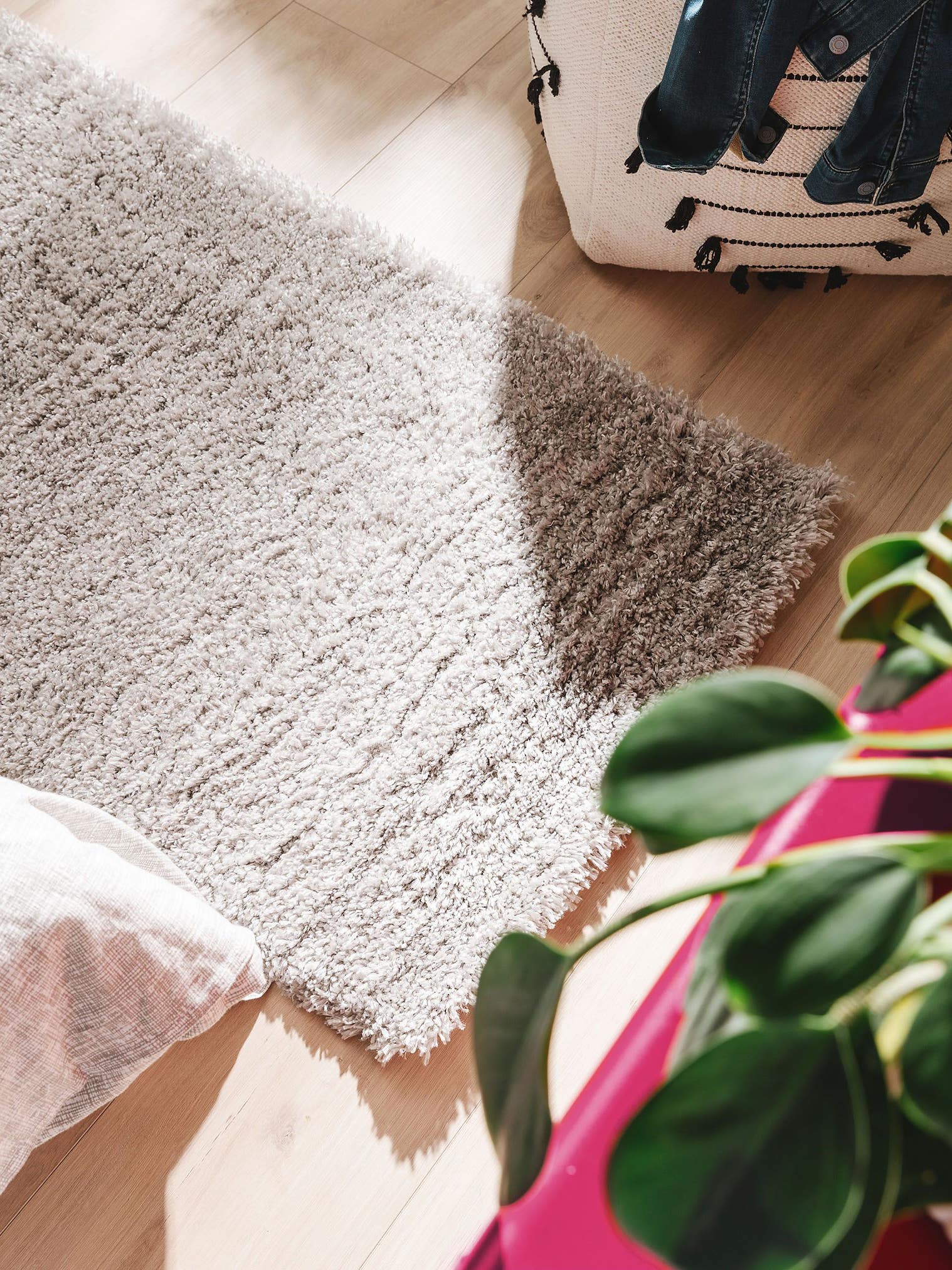 Teppich aus 100% Polypropylen in Grau mit 41 bis 50 mm hohem Flor von benuta Pop