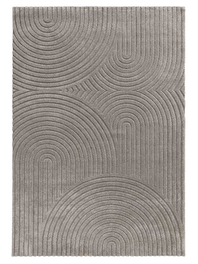 Rug made of 60% Polypropylene, 40% Polyester in Grey with a 11 - 20 mm high pile by benuta Nest