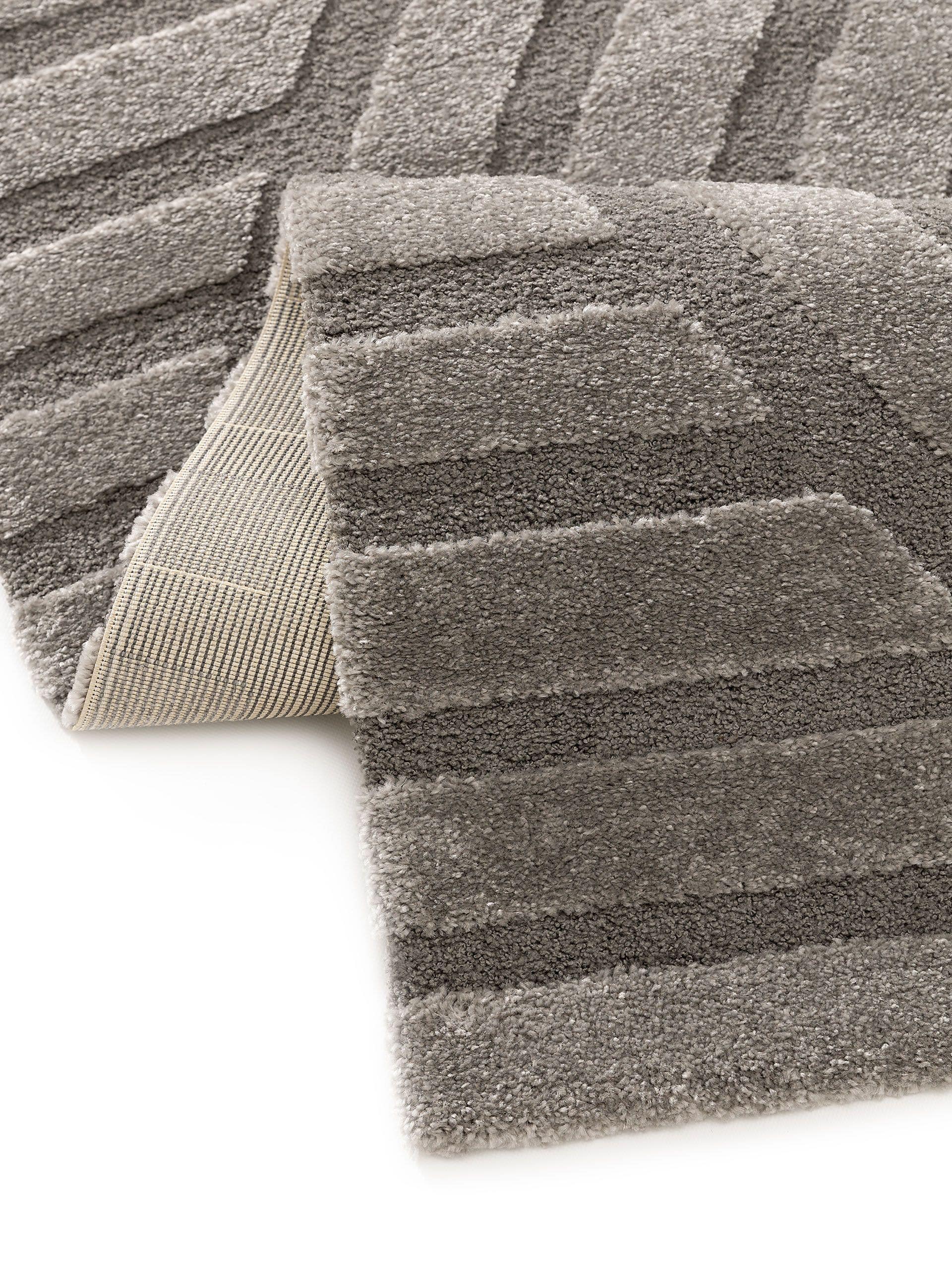 Rug made of 60% Polypropylene, 40% Polyester in Grey with a 11 - 20 mm high pile by benuta Nest
