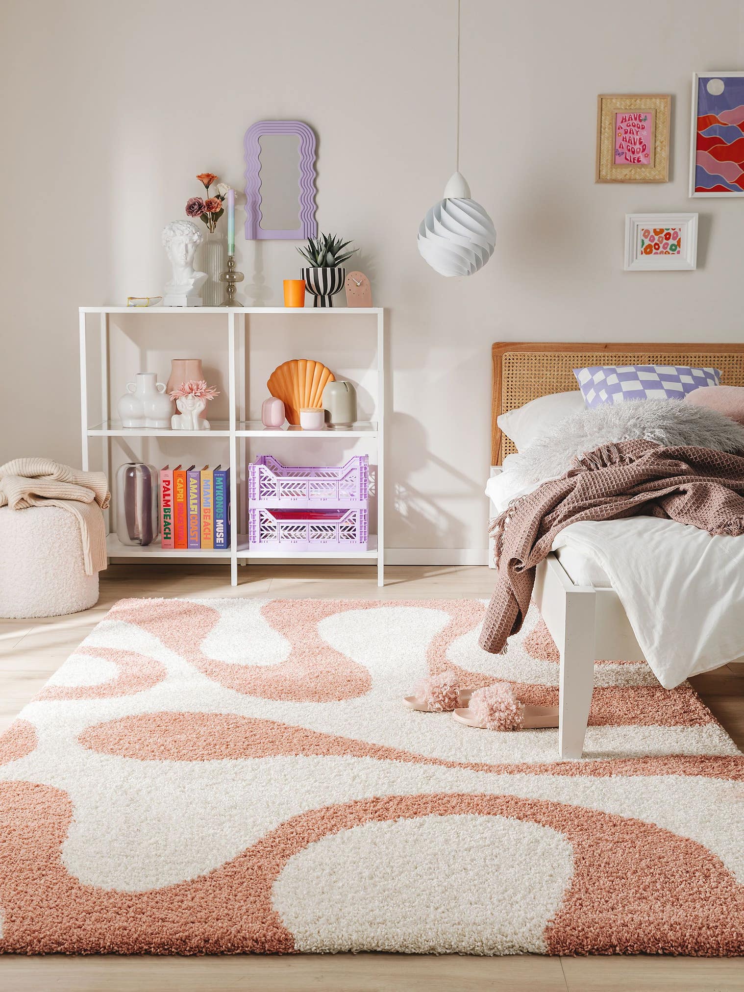 Teppich aus 100% Polypropylen in Multicolor mit 21 bis 30 mm hohem Flor von benuta Pop