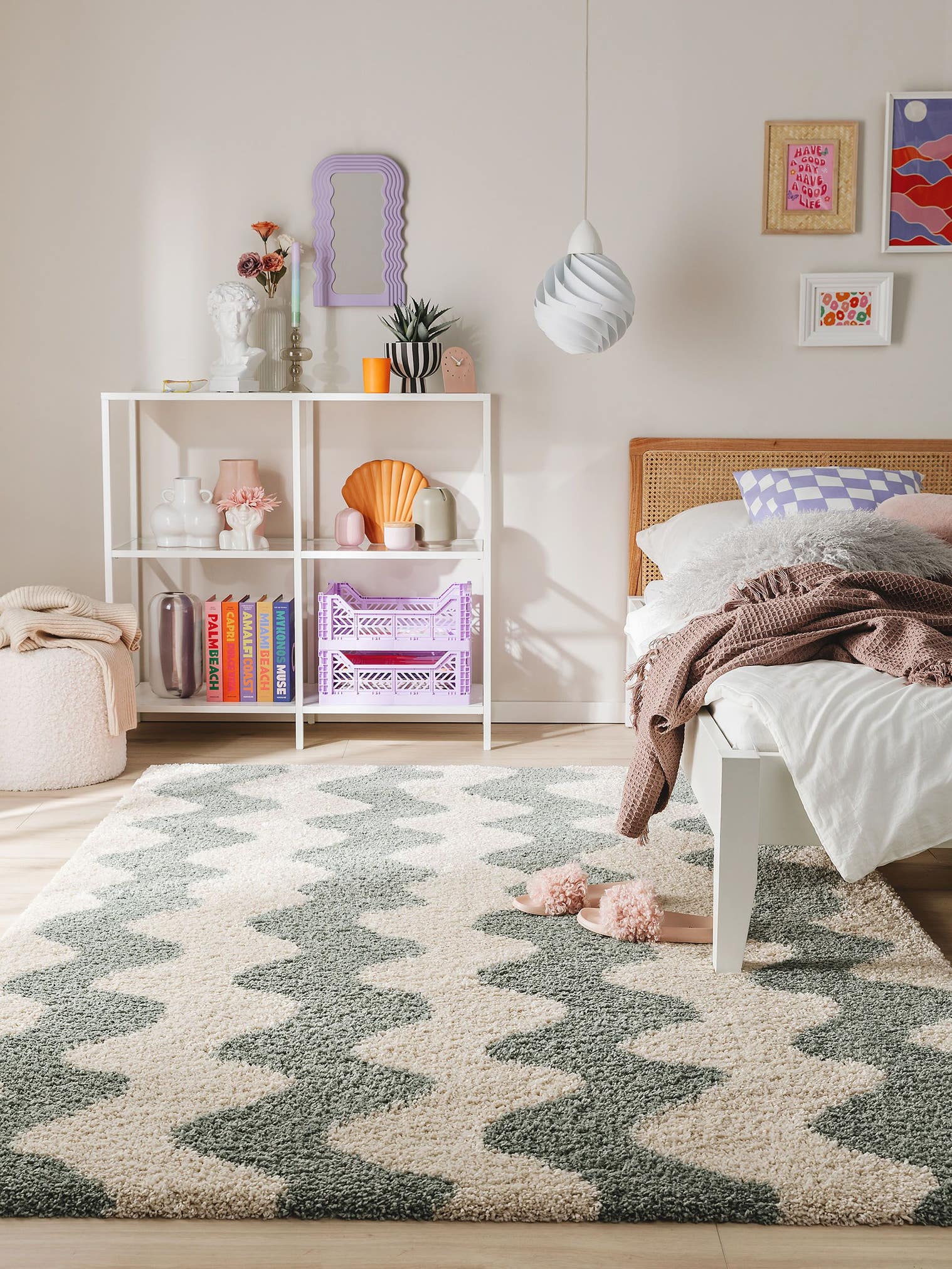 Rug made of 100% Polypropylene in Multicoloured with a 21 - 30 mm high pile by benuta Pop