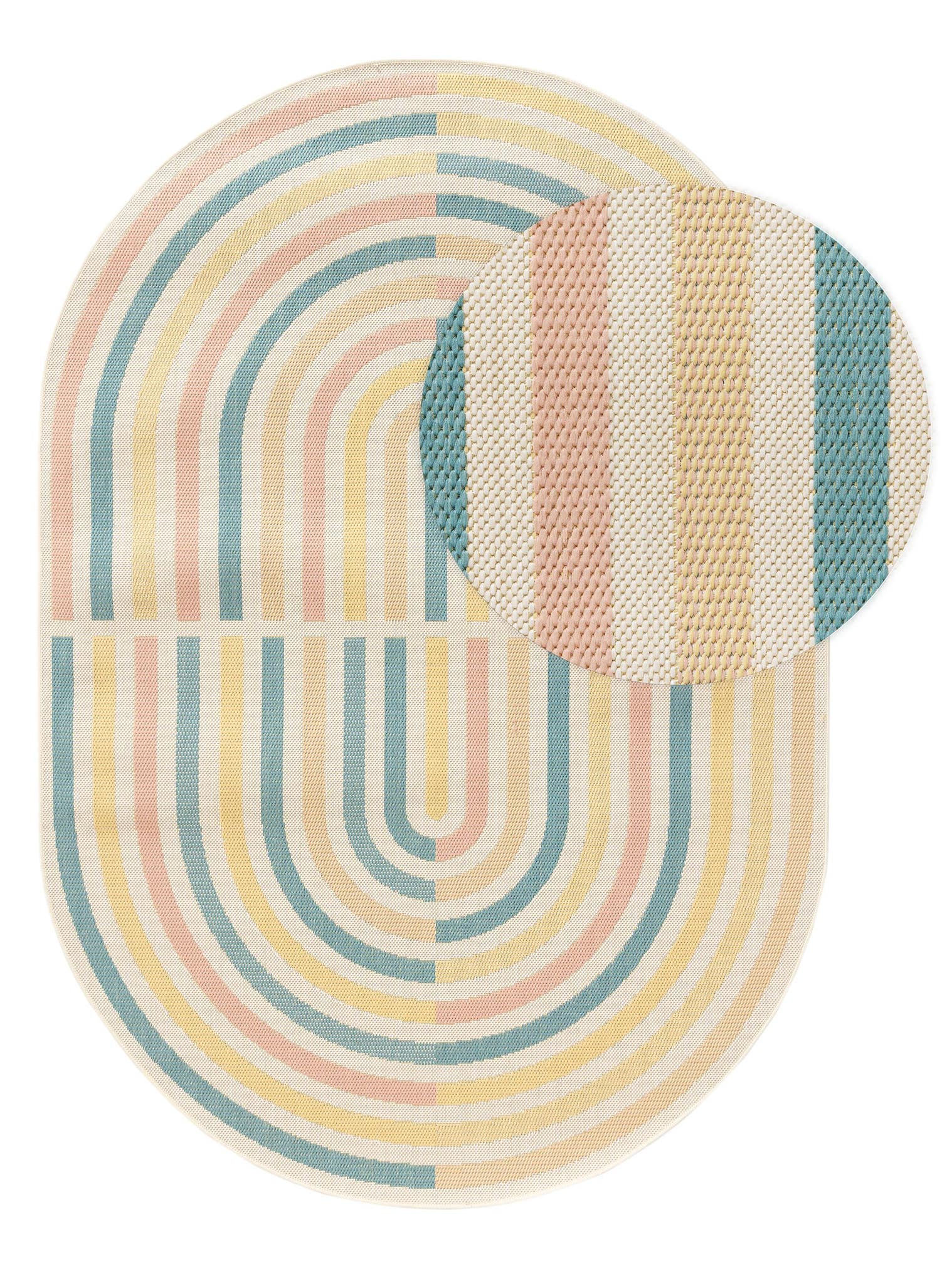 Teppich aus 100% Polypropylen in Multicolor mit bis 5 mm hohem Flor von benuta Pop
