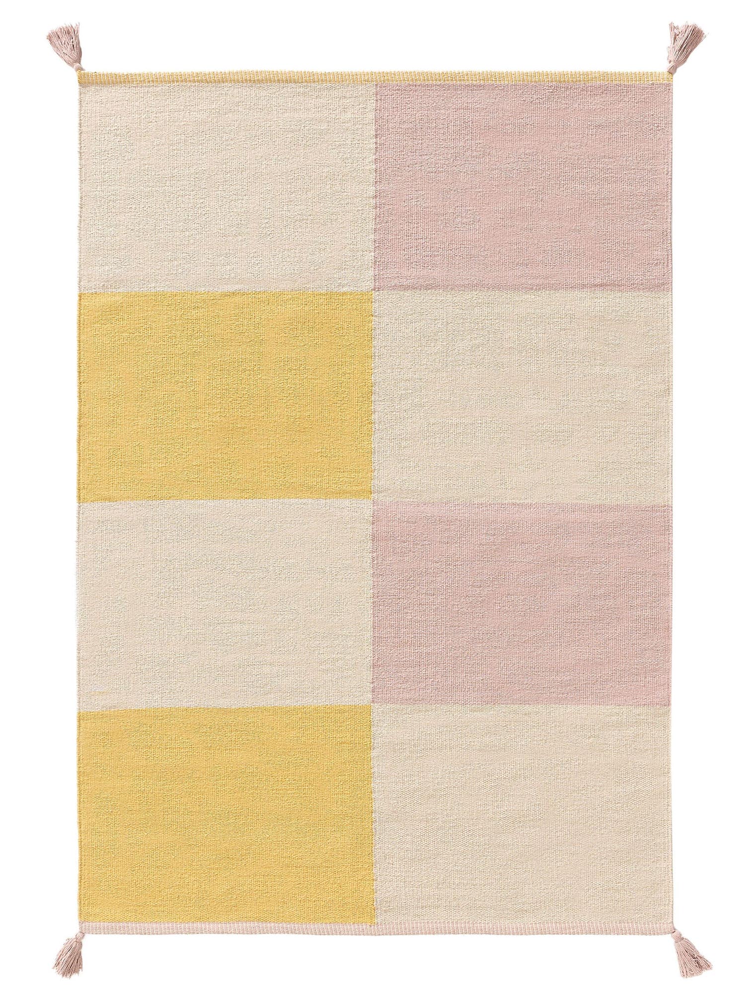 Rug made of 100% Cotton in Multicoloured with a 1- 5 mm high pile by Lytte