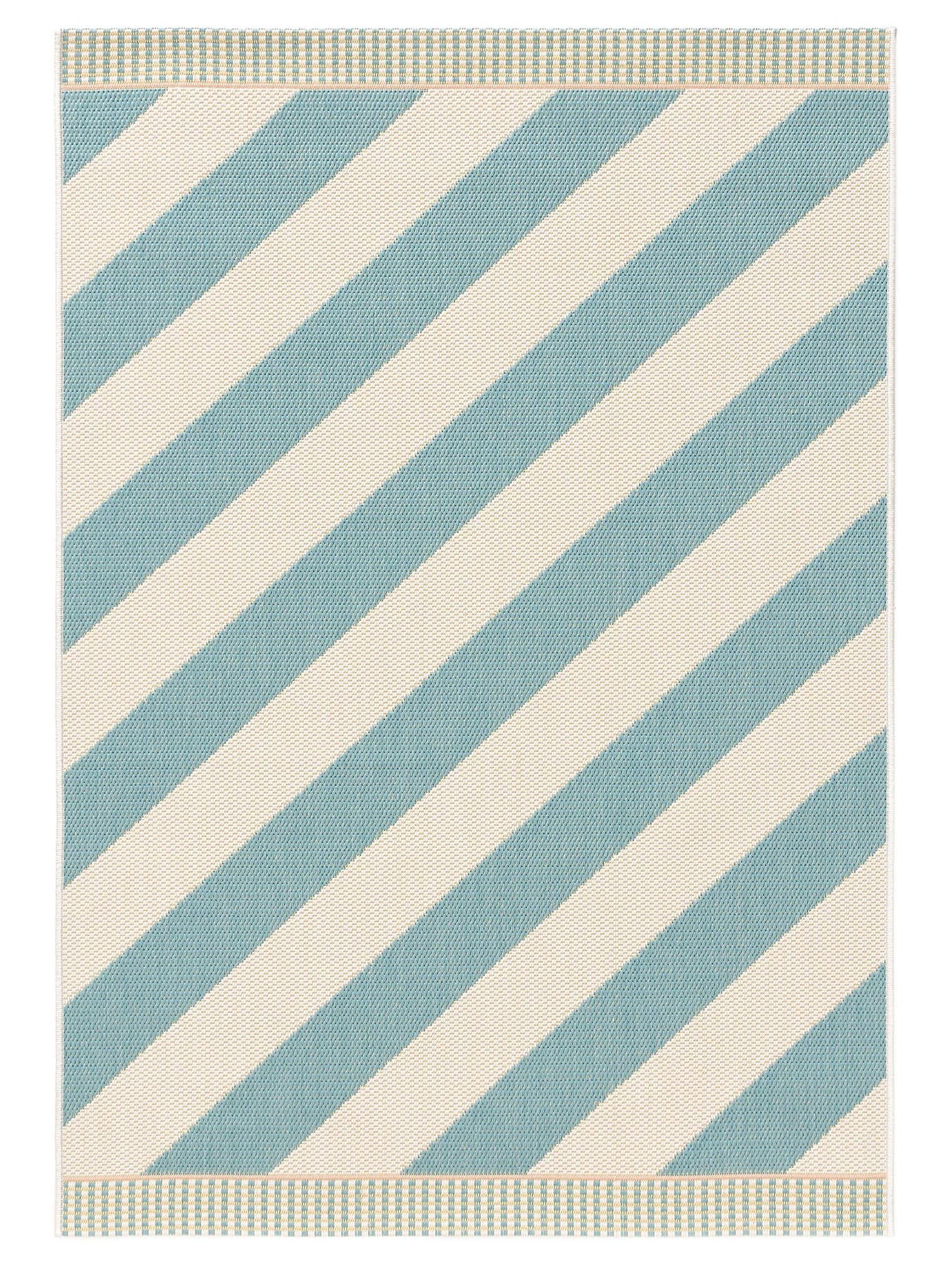 Teppich aus 100% Polypropylen in Blau mit bis 5 mm hohem Flor von Lytte