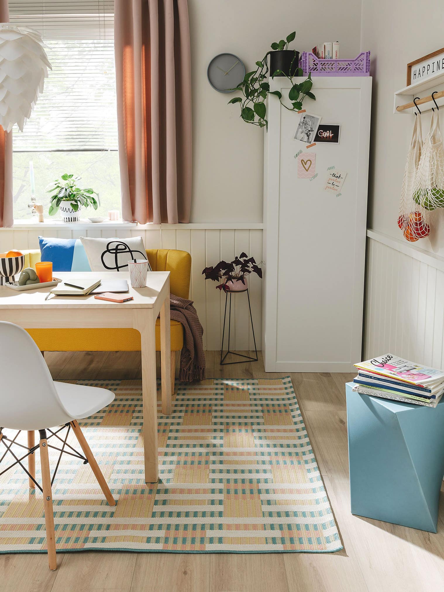 Tapis en 100% Polypropylène en Multicouleur avec une pile de 1- 5 mm de hauteur de benuta Pop
