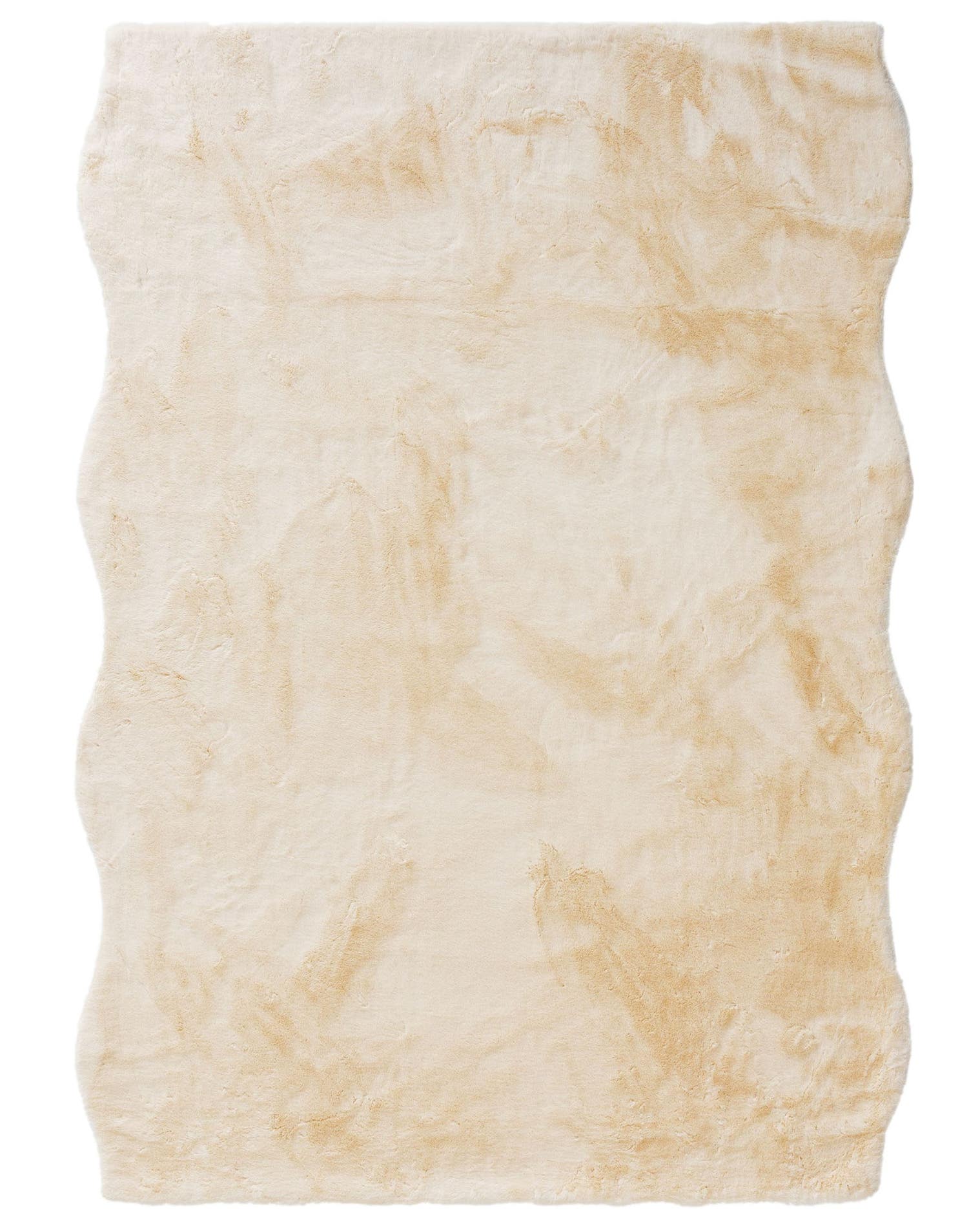 Tæppe af 100% Polyester i Beige med 6 - 10 mm høj luv fra benuta Pop