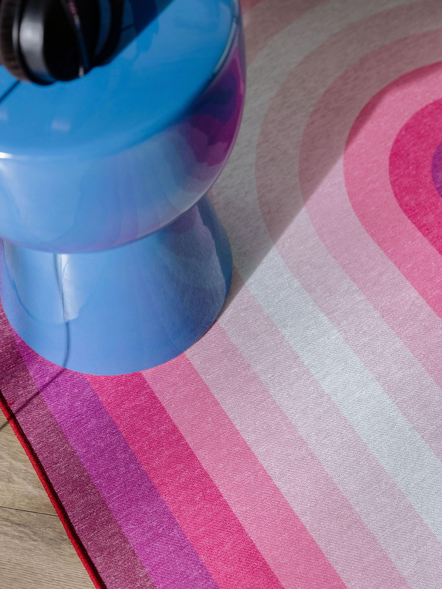 Tappeto di 100% Poliestere in Rosa con pelo alto 1- 5 mm da benuta Pop