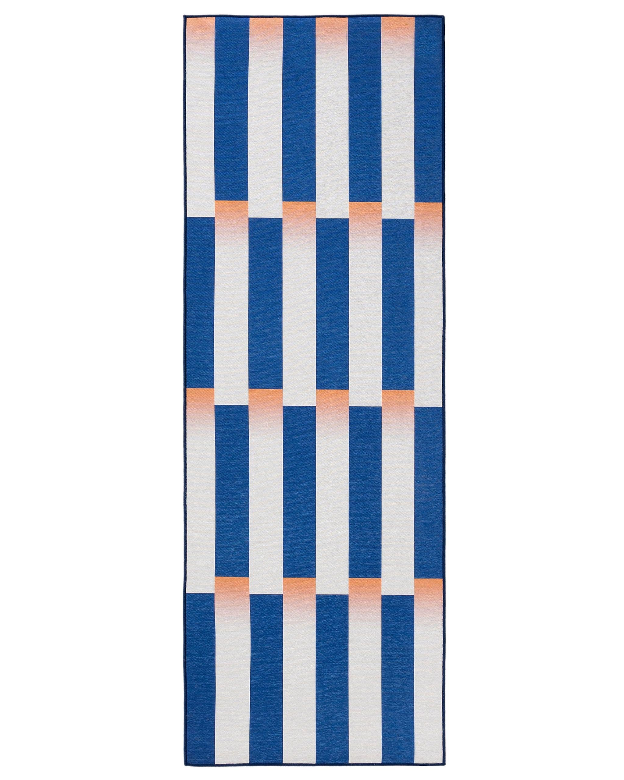 Rug made of 100% Polyester in Blue with a 1- 5 mm high pile by benuta Pop