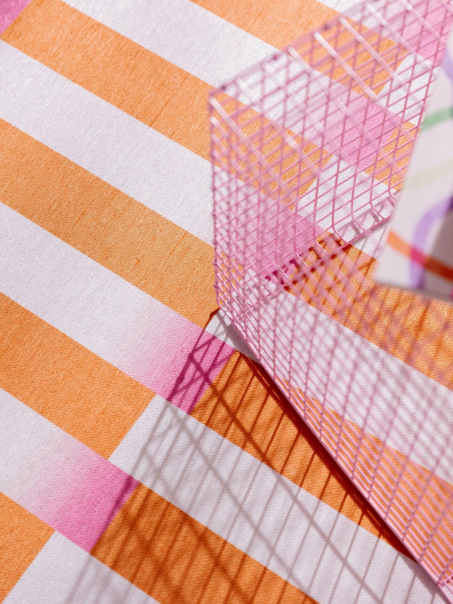 Teppich aus 100% Polyester in Orange mit bis 5 mm hohem Flor von benuta Pop