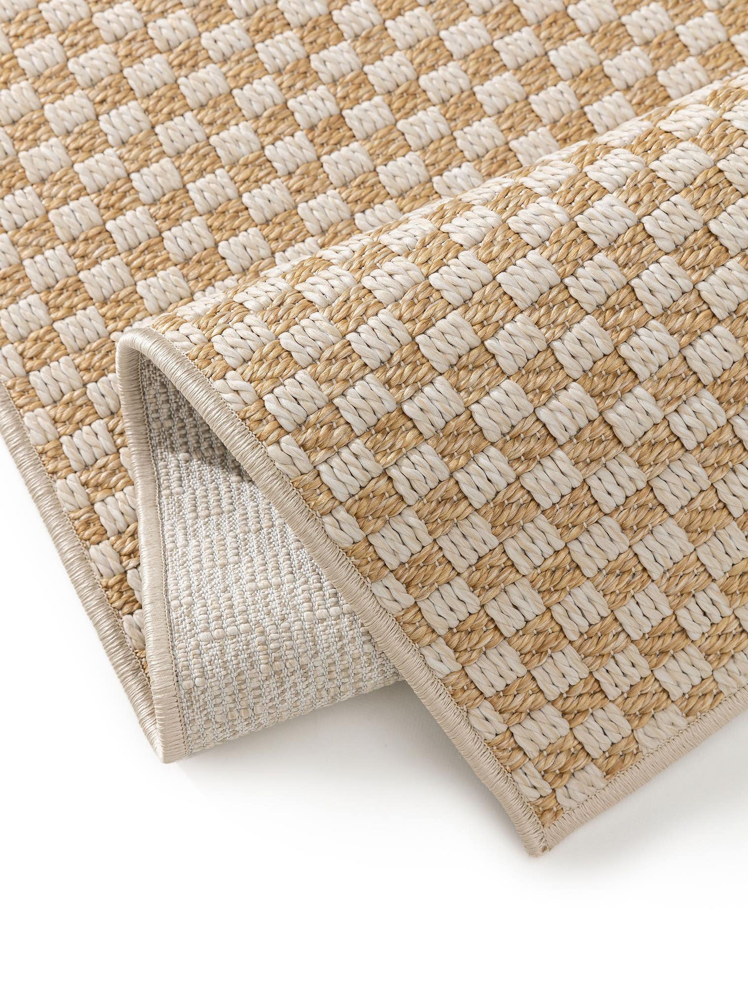 Teppich aus 100% Polypropylen in Beige mit bis 5 mm hohem Flor von benuta Pop