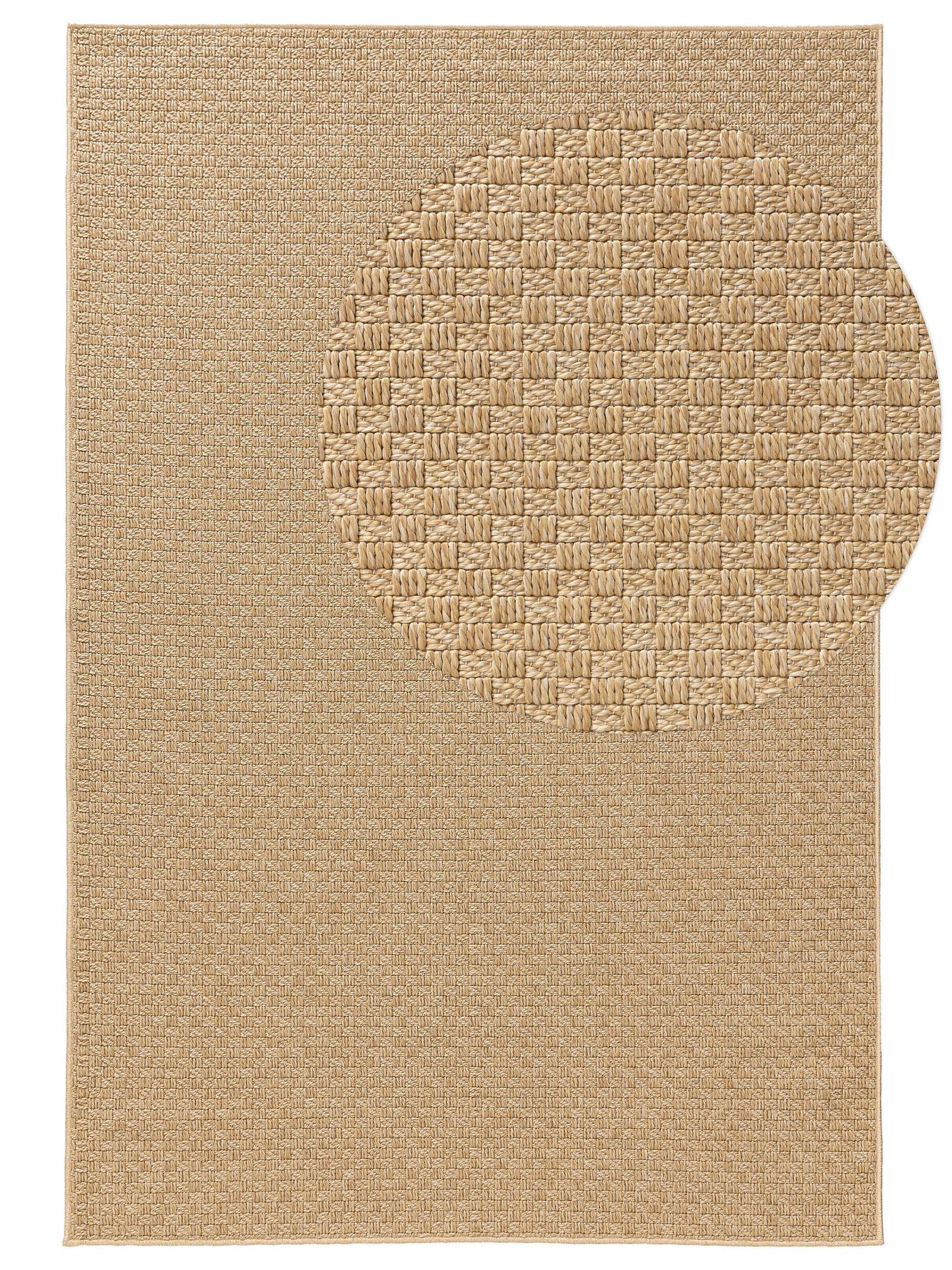 Tapis en 100% Polypropylène en Beige avec une pile de 1- 5 mm de hauteur de benuta Pop