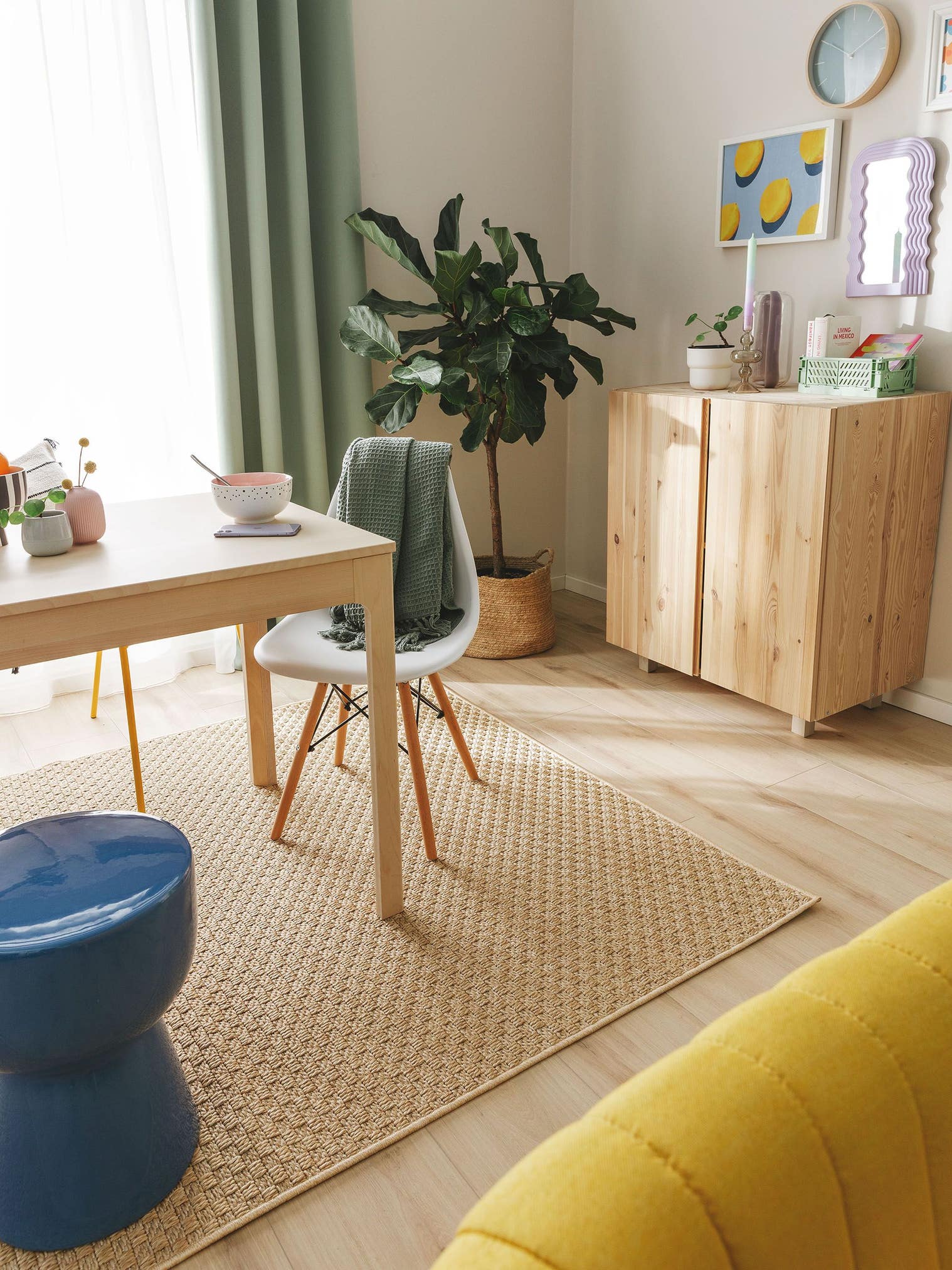 Tapis en 100% Polypropylène en Beige avec une pile de 1- 5 mm de hauteur de benuta Pop