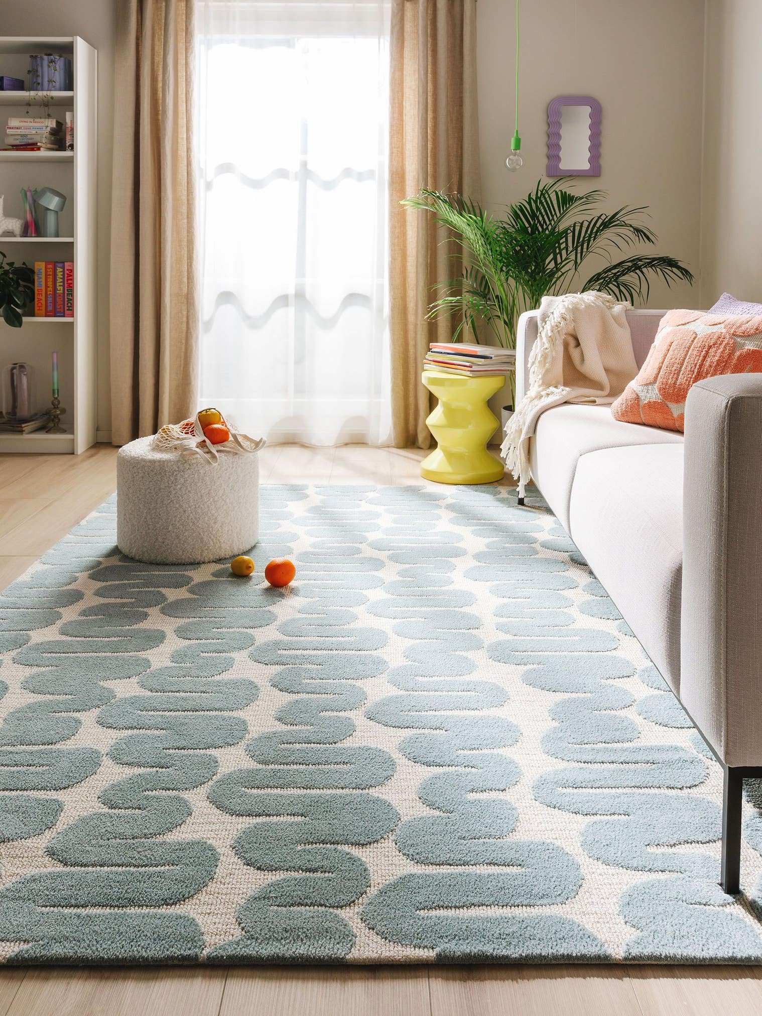 Tapijt van 100% Polyester (microfiber) in Groen met een 6 - 10 mm hoge pool van benuta Pop