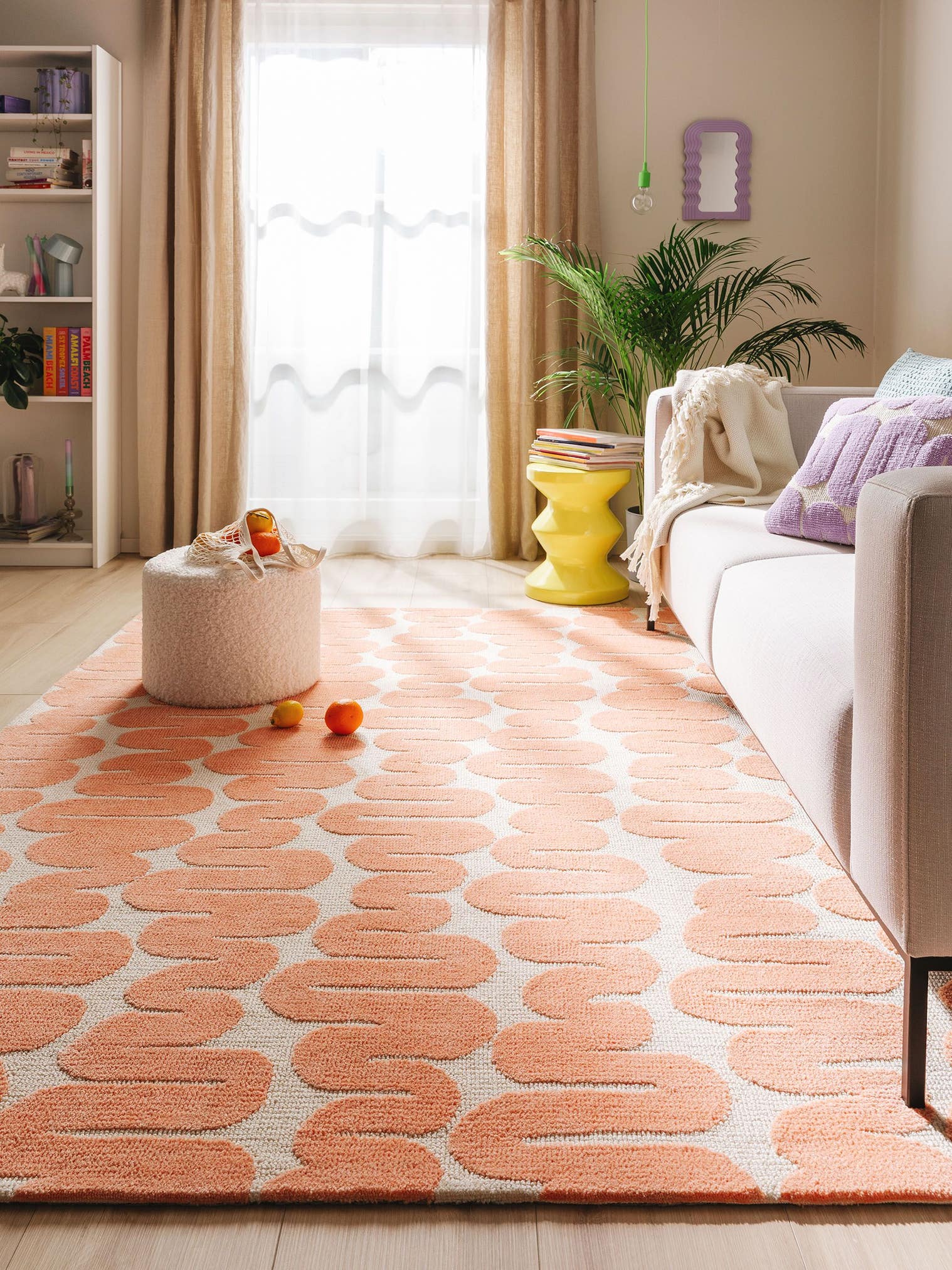 Tappeto di 100% Poliestere (Microfibra) in Arancio con pelo alto 6 - 10 mm da benuta Pop