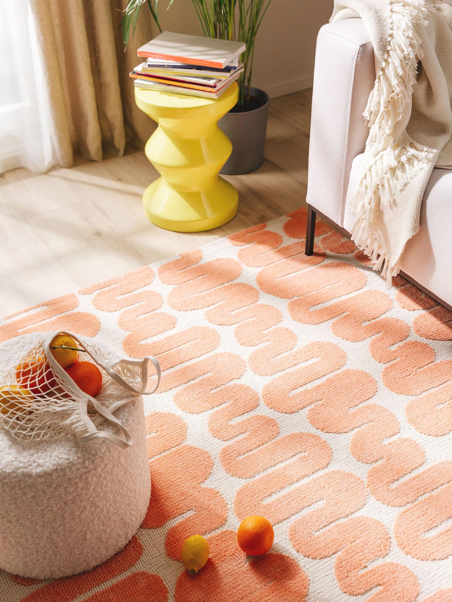 Tappeto di 100% Poliestere (Microfibra) in Arancio con pelo alto 6 - 10 mm da benuta Pop