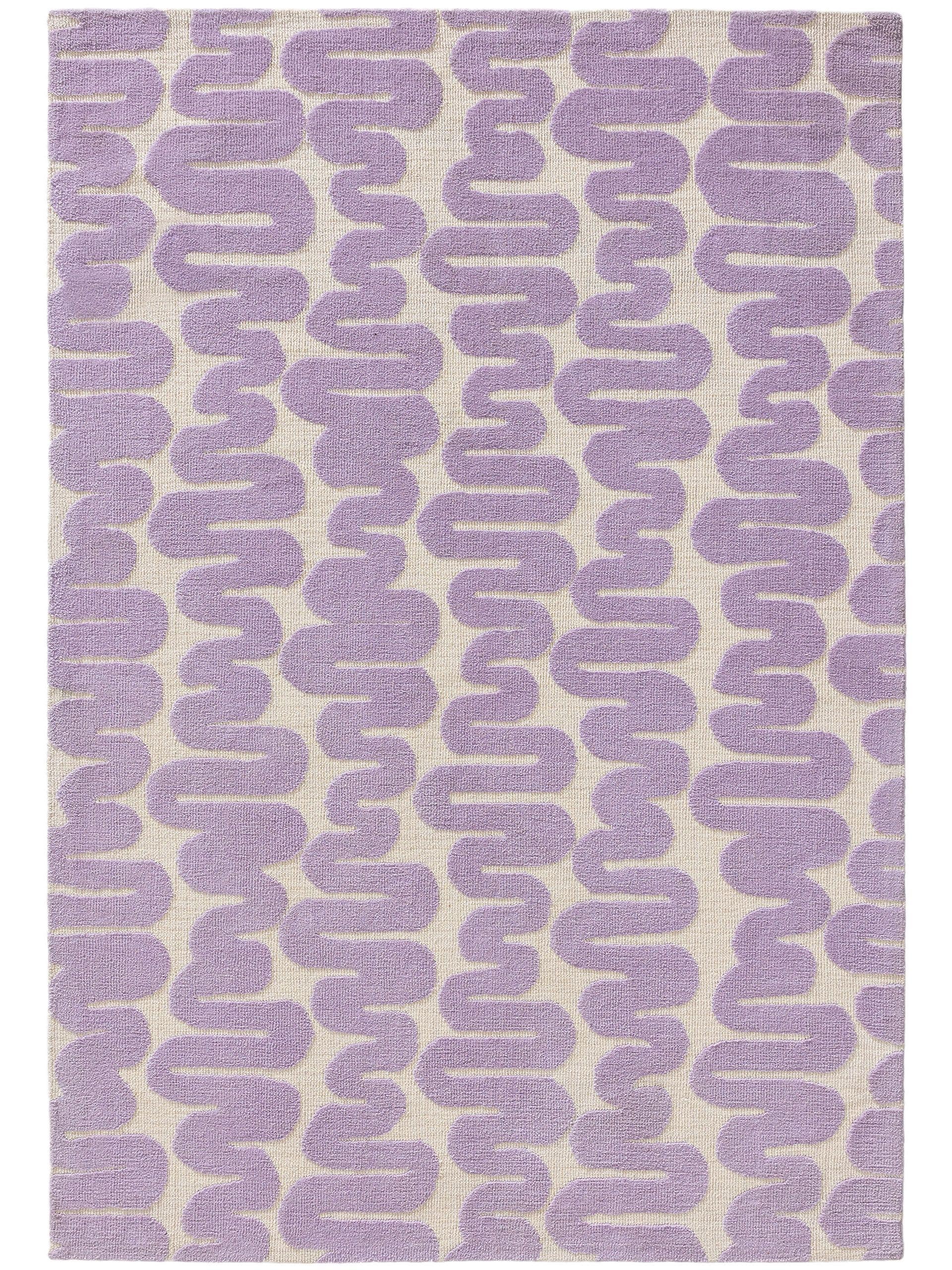 Tappeto di 100% Poliestere (Microfibra) in Viola con pelo alto 6 - 10 mm da benuta Pop