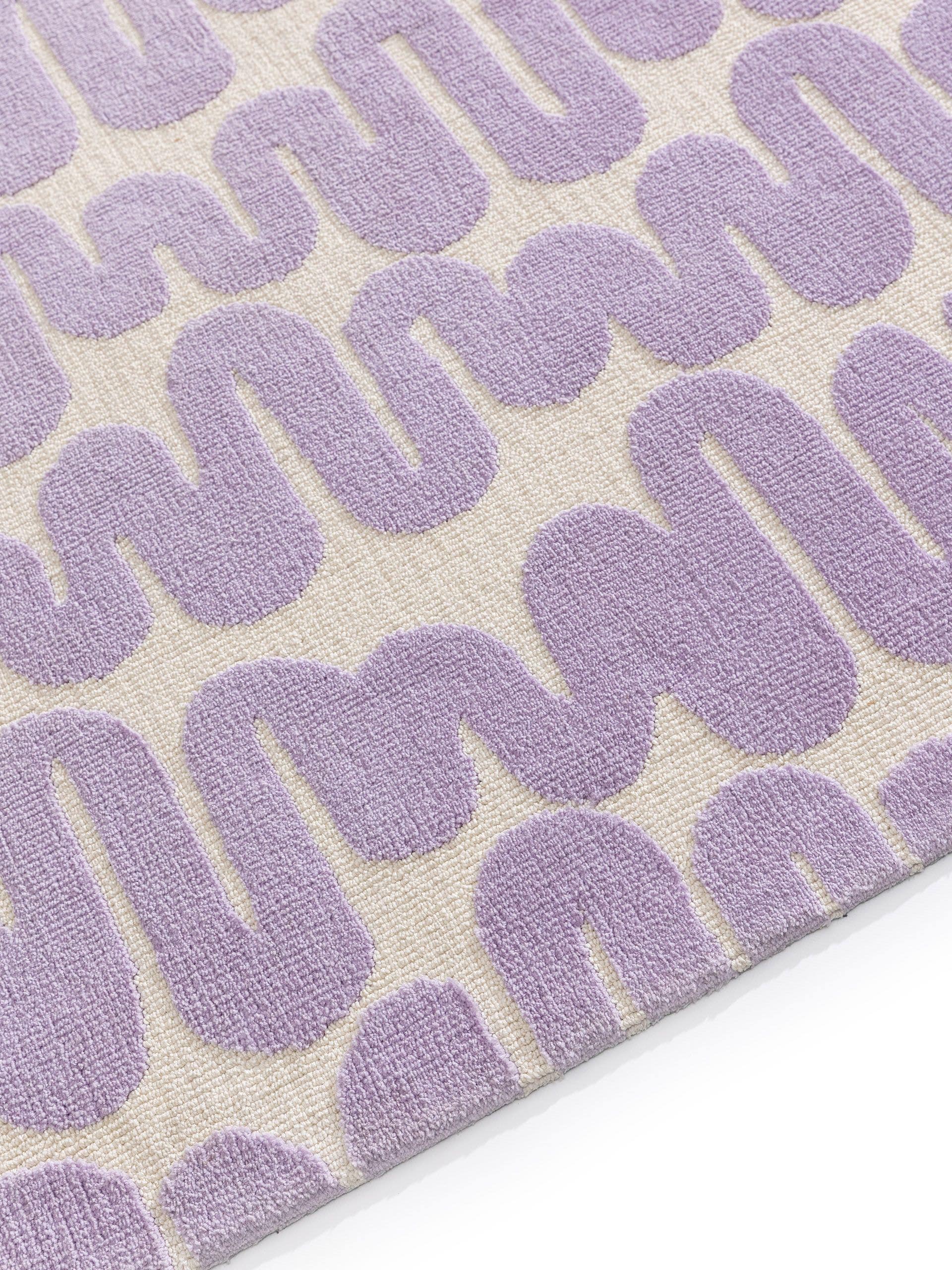 Tappeto di 100% Poliestere (Microfibra) in Viola con pelo alto 6 - 10 mm da benuta Pop