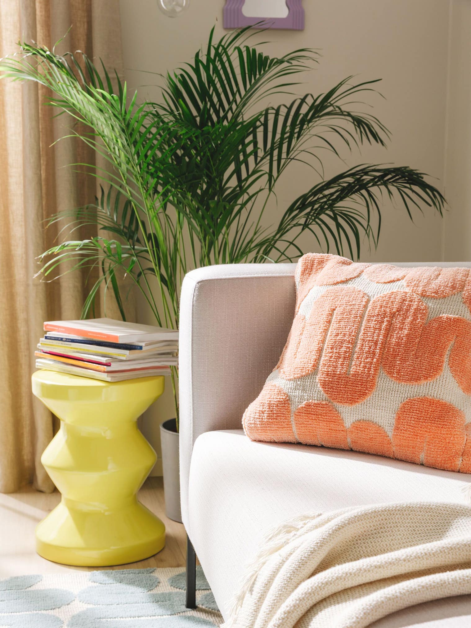 Kissenbezug Ally Orange im Design Abstrakt aus 100% Polyester (Mikrofaser) von benuta Pop