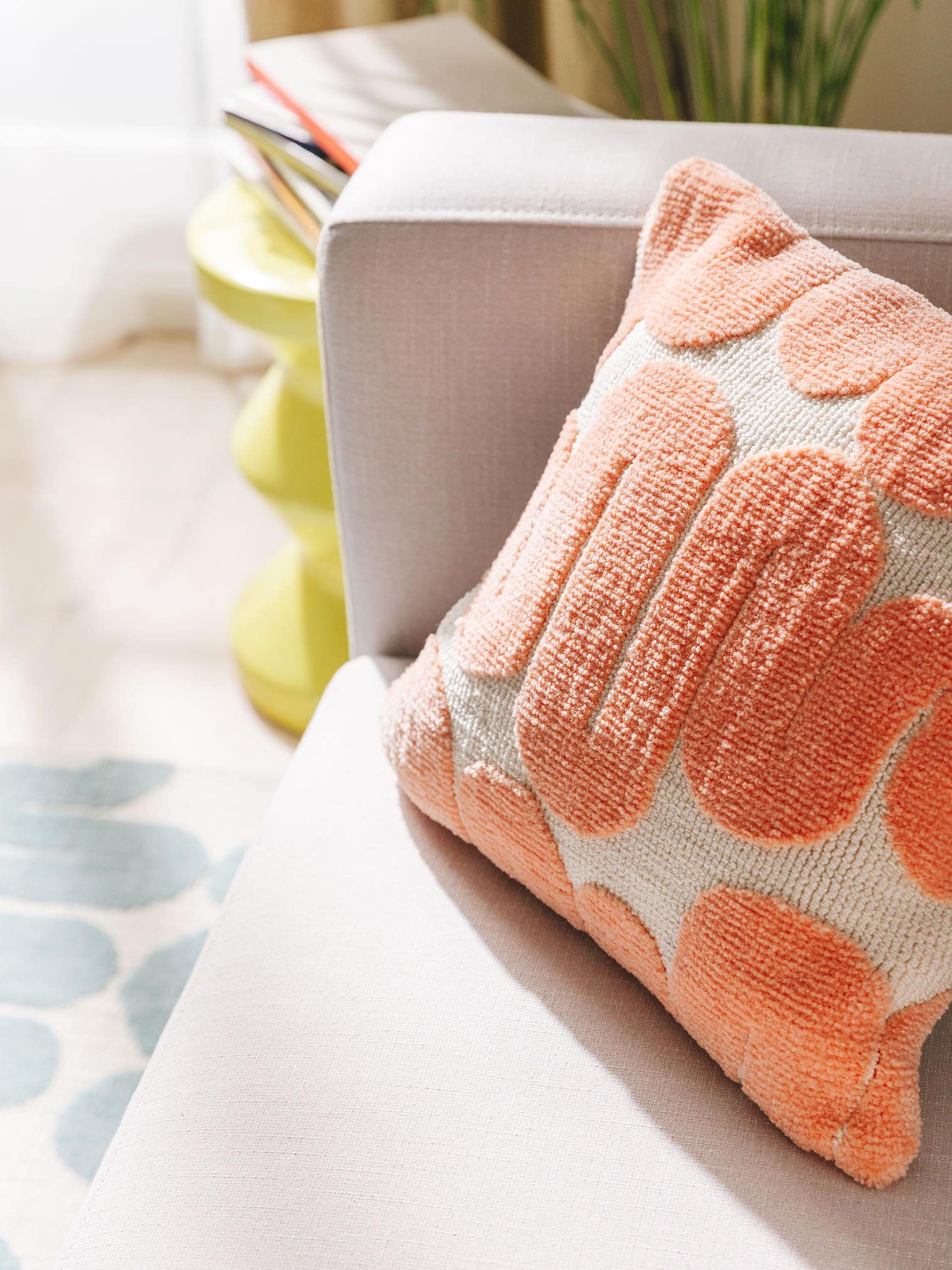 Kissenbezug Ally Orange im Design Abstrakt aus 100% Polyester (Mikrofaser) von benuta Pop