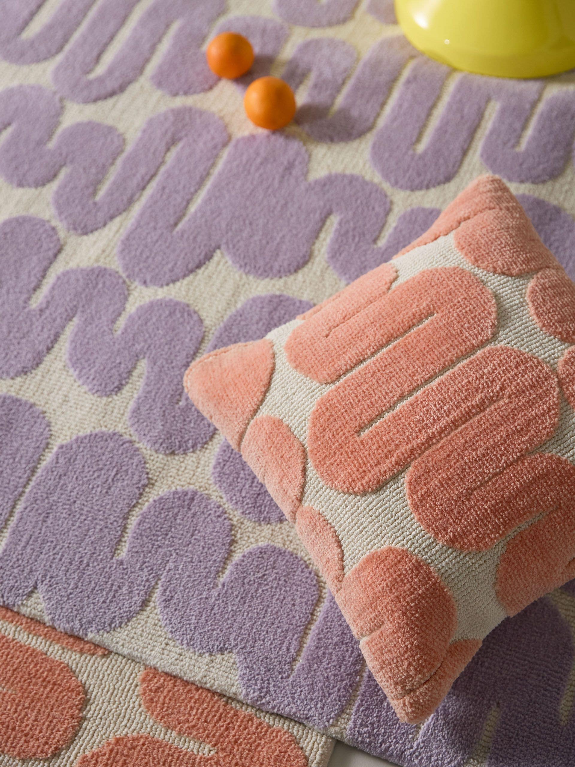 Copricuscino Ally Arancio in Abstract-ontwerp van 100% Poliestere (Microfibra) door benuta Pop