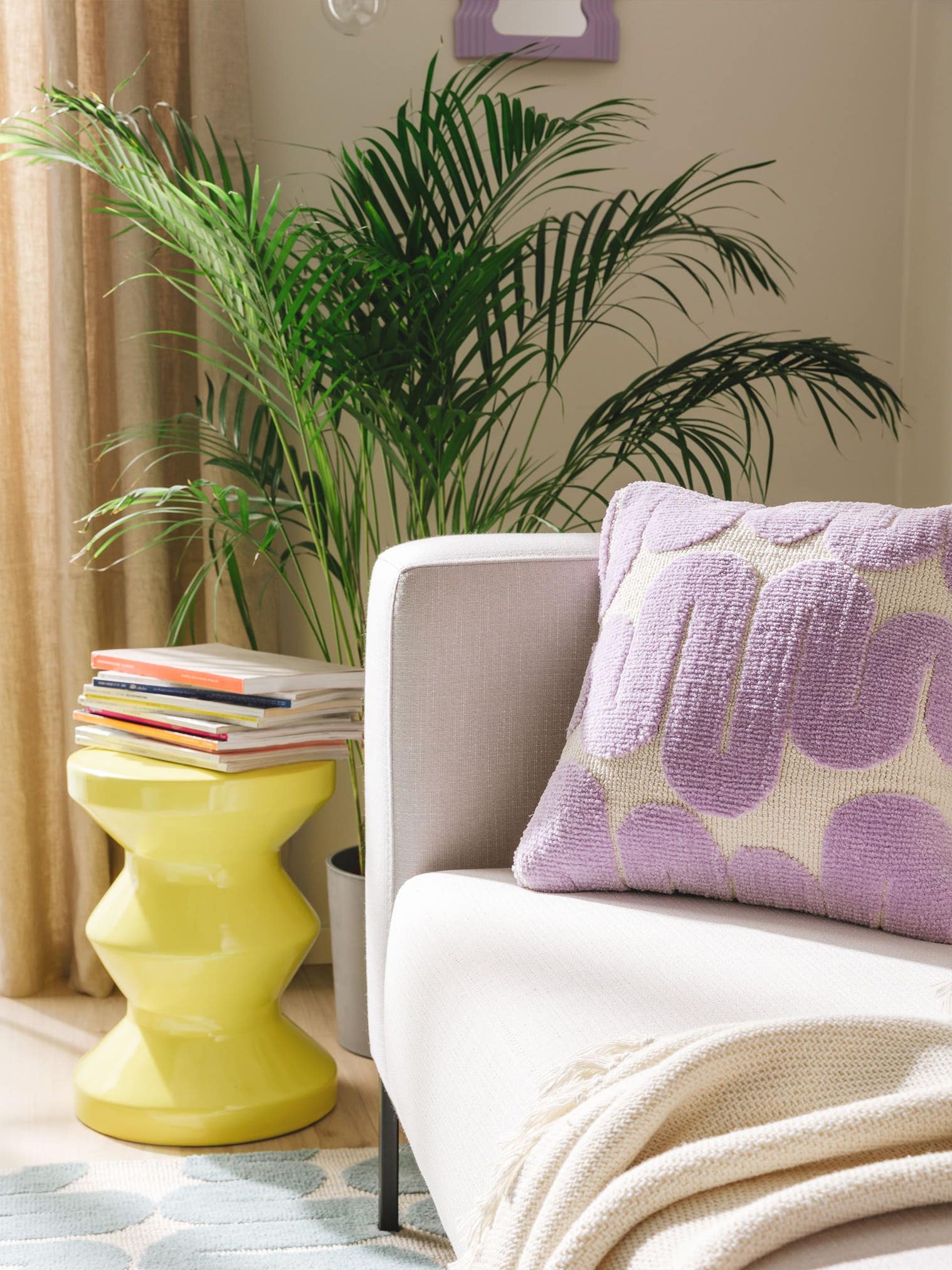 Pudebetræk Ally Lilla i Abstract-design lavet af 100% Polyester (microfiber) fra benuta Pop