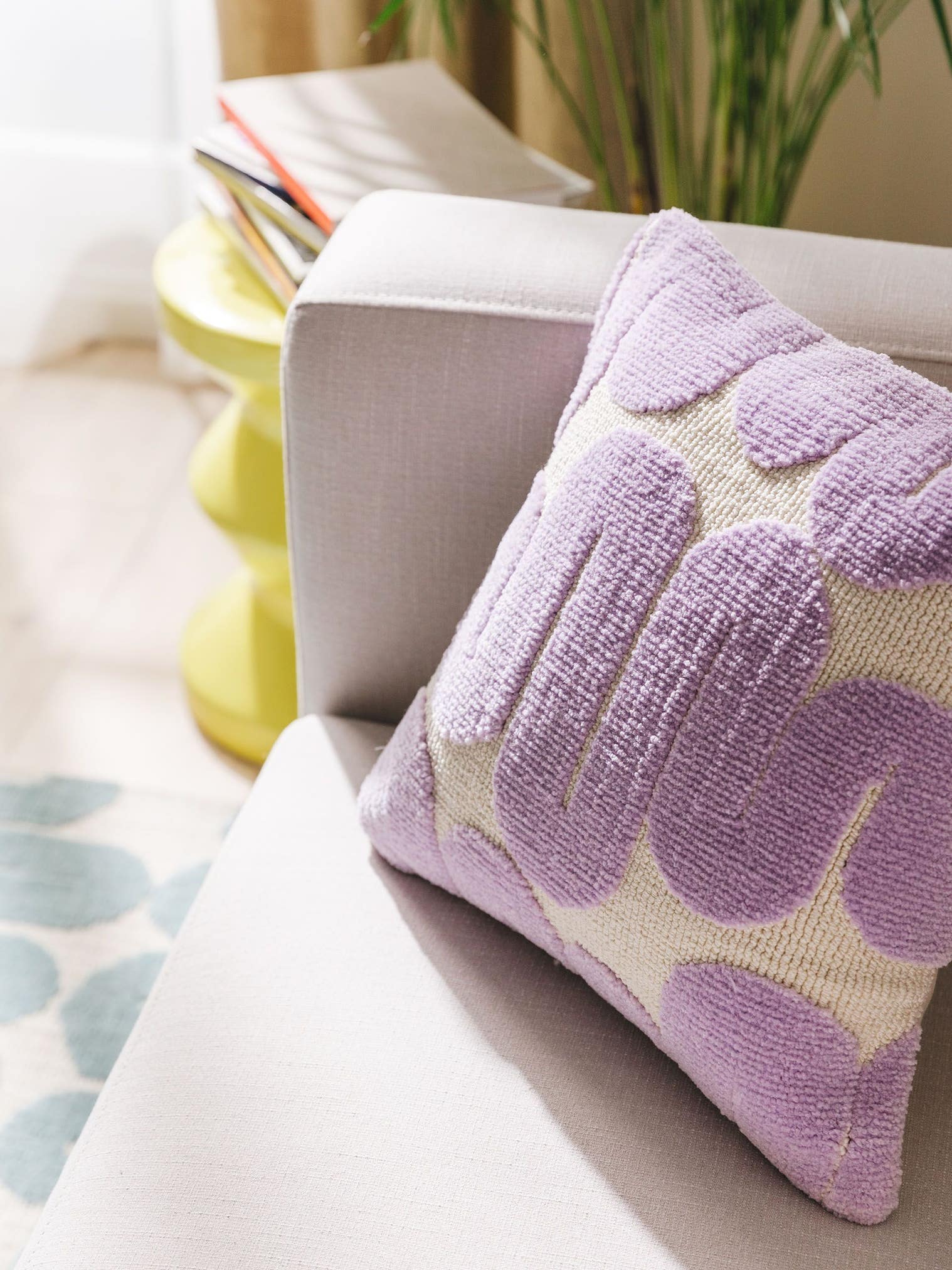 Pudebetræk Ally Lilla i Abstract-design lavet af 100% Polyester (microfiber) fra benuta Pop