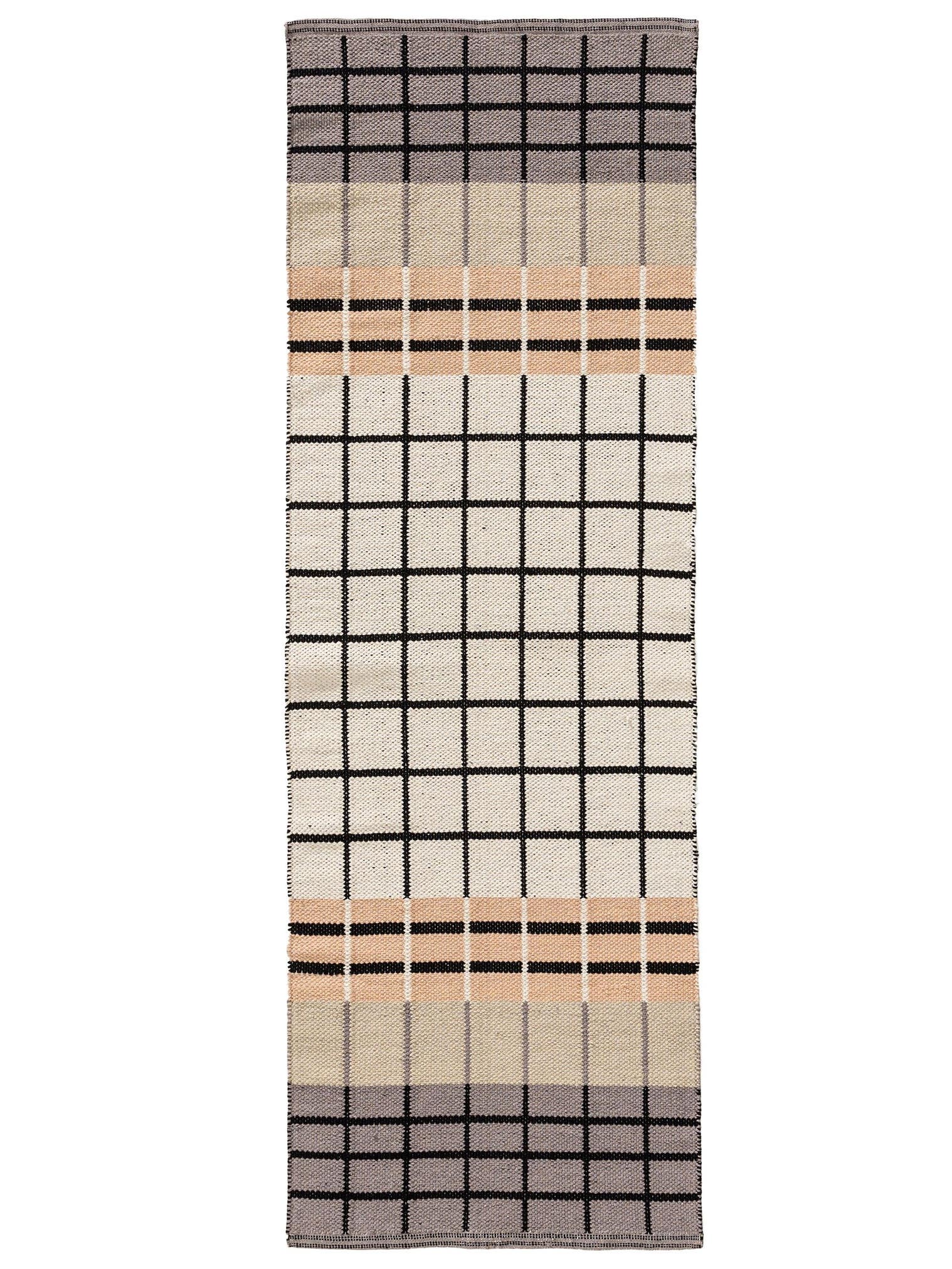 Tapis en 100% Coton en Gris avec une pile de 1- 5 mm de hauteur de benuta Pop