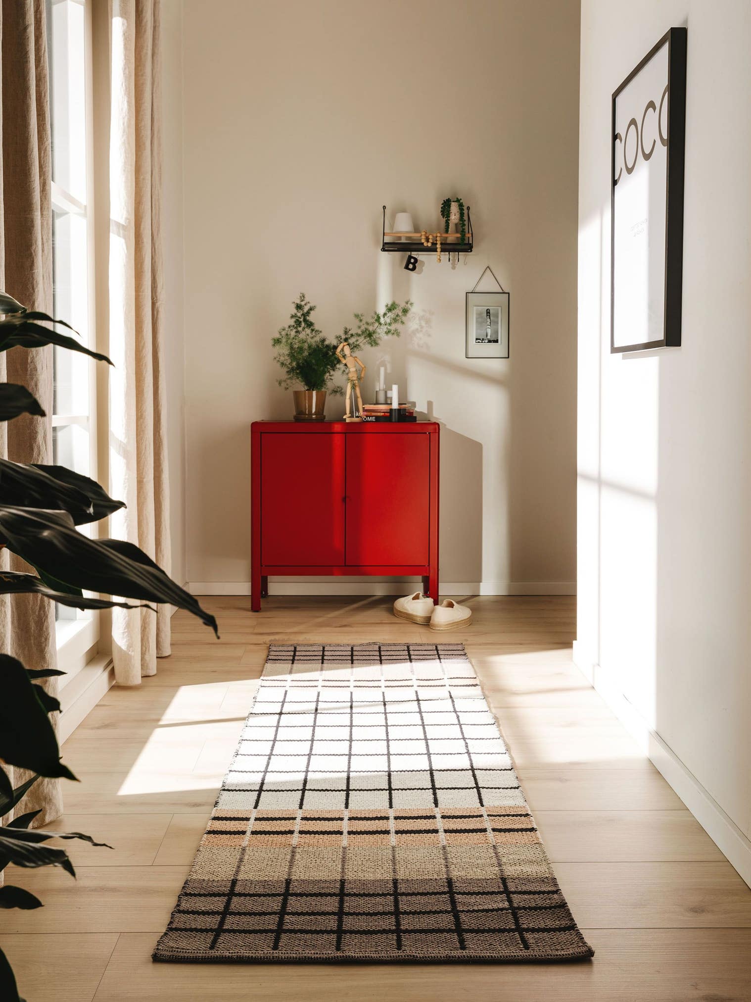 Tapis en 100% Coton en Gris avec une pile de 1- 5 mm de hauteur de benuta Pop