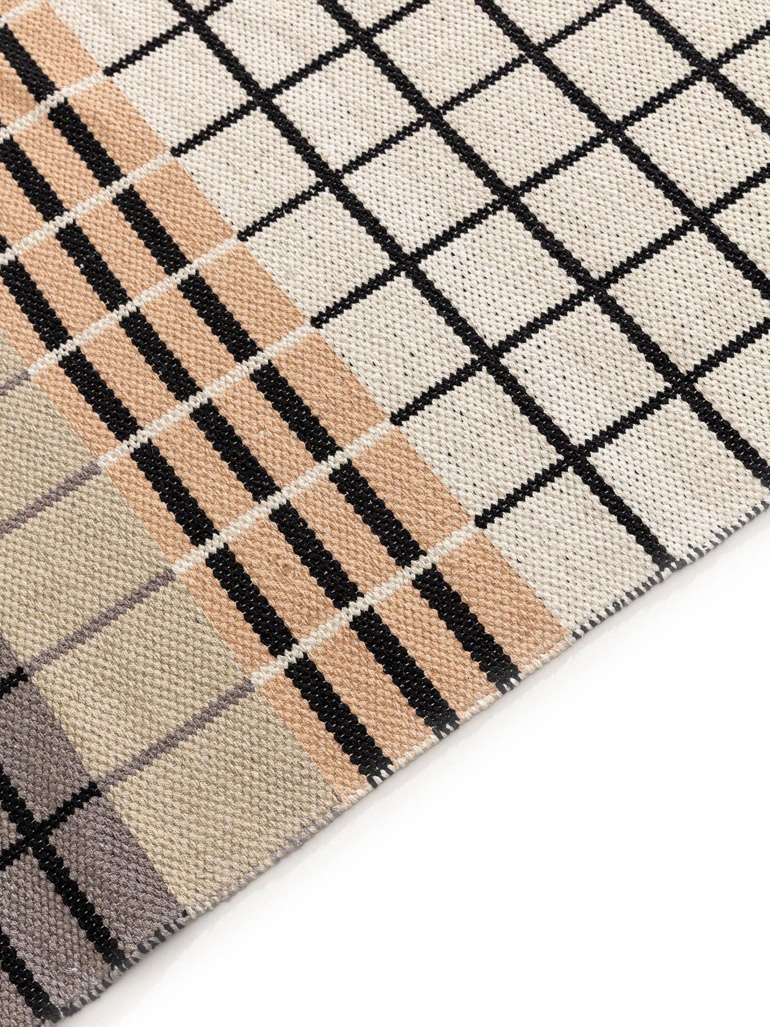 Tapis en 100% Coton en Gris avec une pile de 1- 5 mm de hauteur de benuta Pop