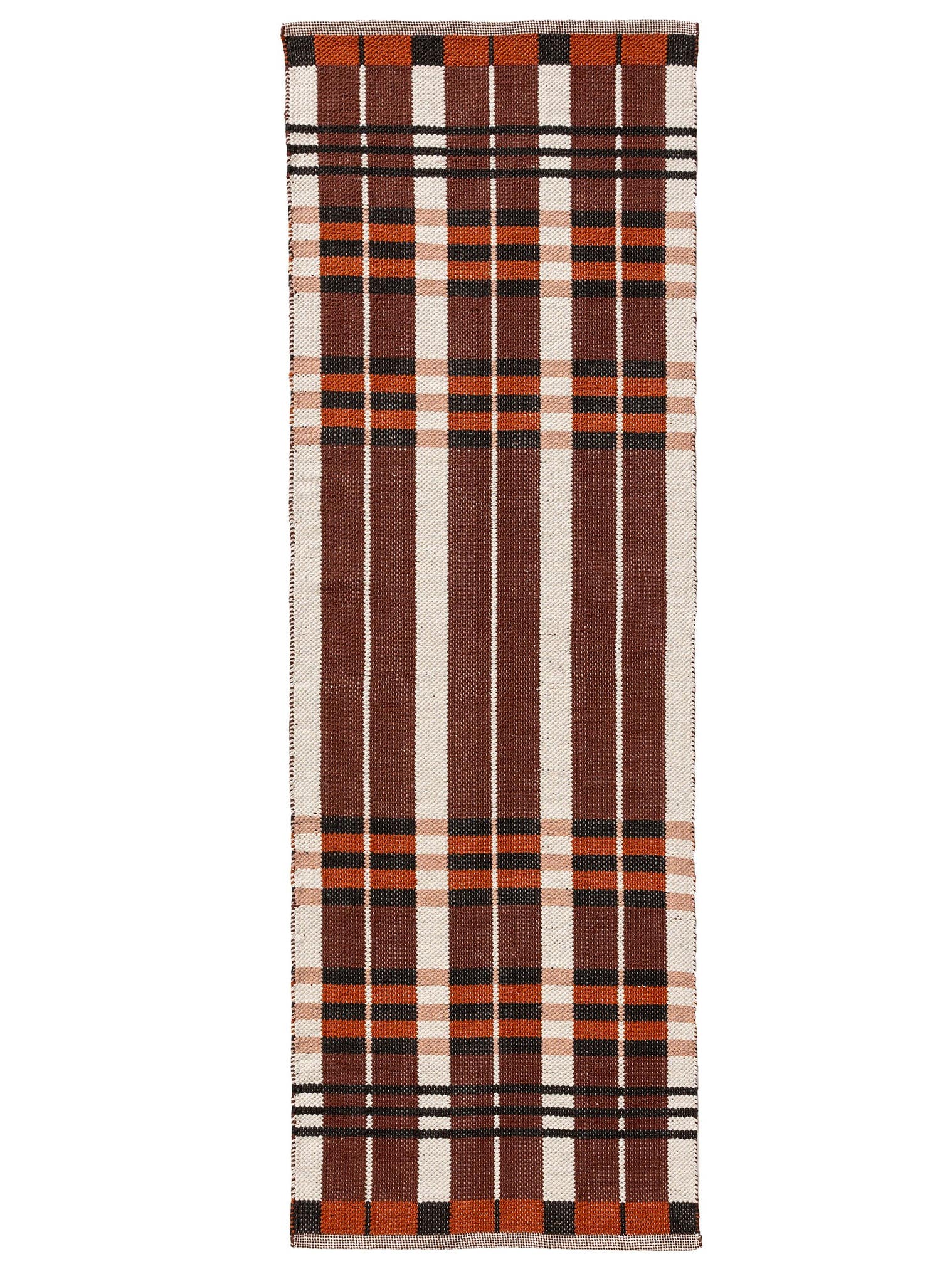 Tapis en 100% Coton en Marron avec une pile de 1- 5 mm de hauteur de benuta Pop