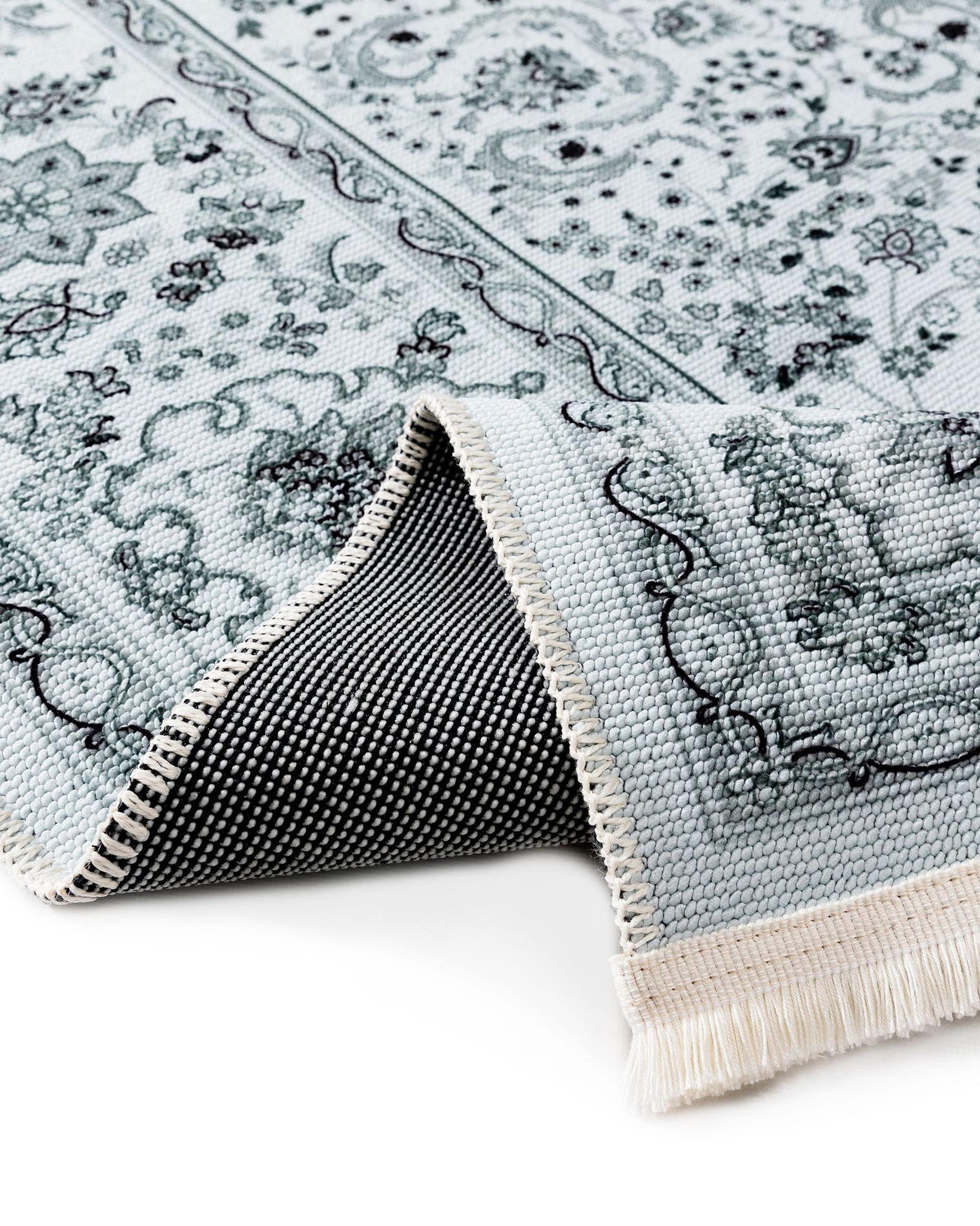 Teppich aus 70% Polyester, 30% Baumwolle in Türkis mit bis 5 mm hohem Flor von benuta Pop