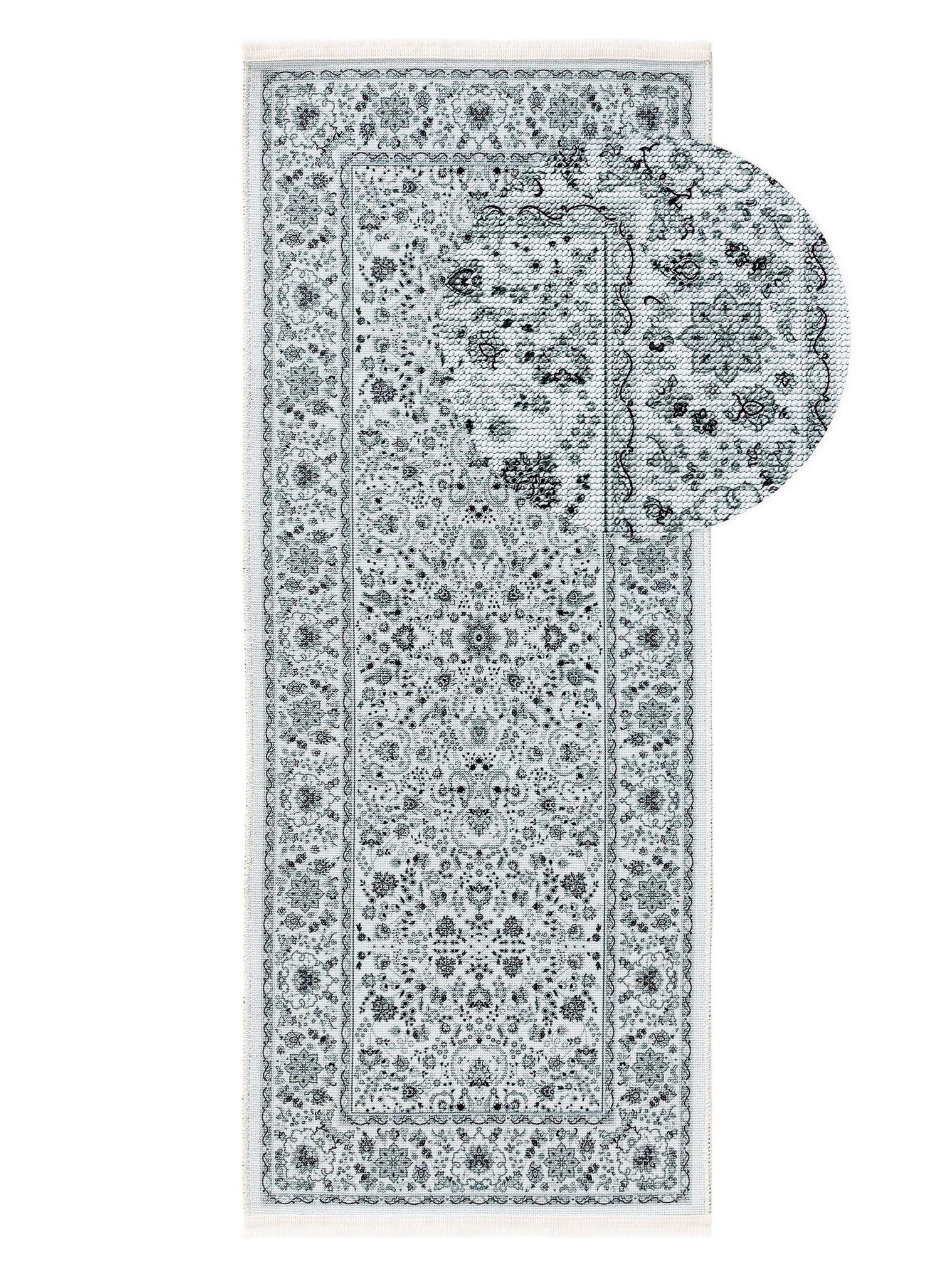 Tappeto di 70% Poliestere, 30% Cotone in Verde con pelo alto 1- 5 mm da benuta Pop