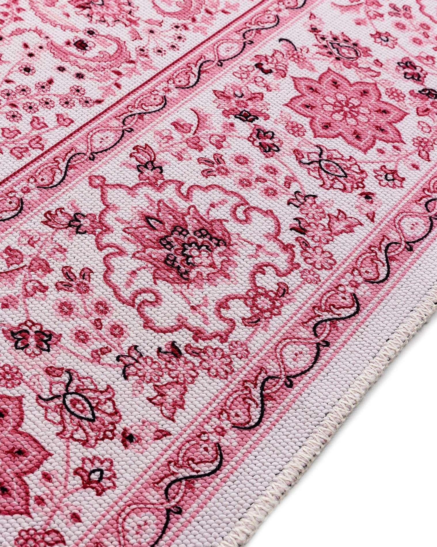 Tappeto di 70% Poliestere, 30% Cotone in Rosa con pelo alto 1- 5 mm da benuta Pop