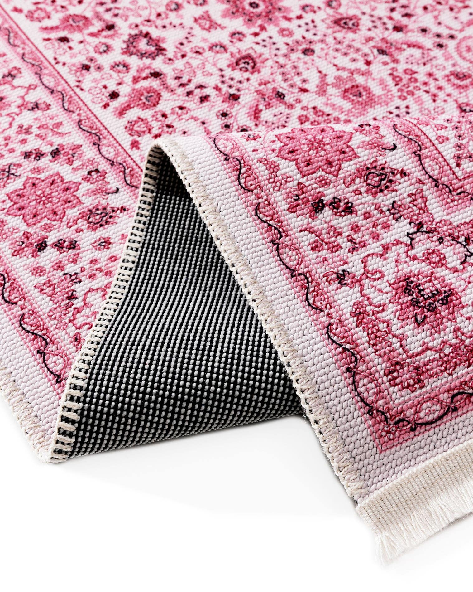 Koberec z 70 % polyester, 30 % bavlna v Růžová s vlasem výšky do 5 mm od benuta Pop