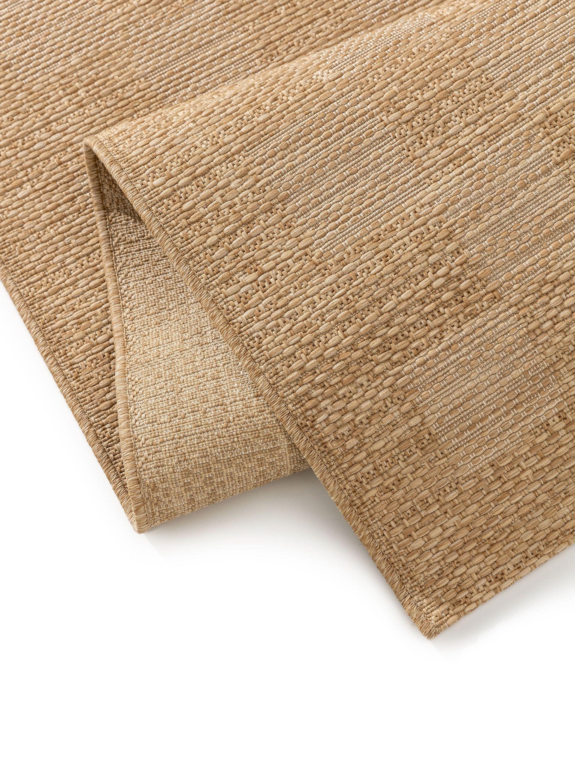 Rug made of 100% Polypropylene in Brown with a 1- 5 mm high pile by benuta Nest