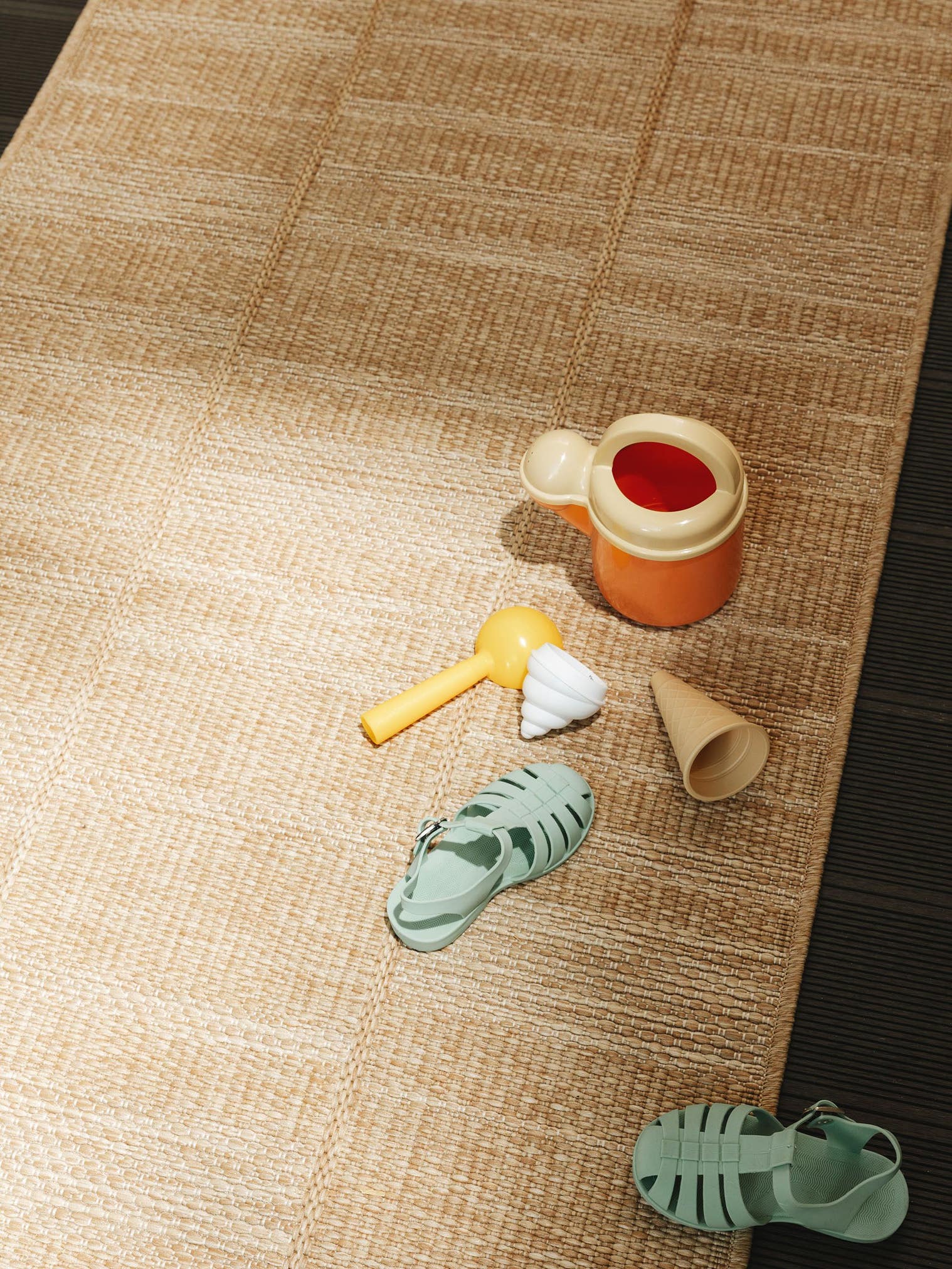Tapis en 100% Polypropylène en Marron avec une pile de 1- 5 mm de hauteur de benuta Nest