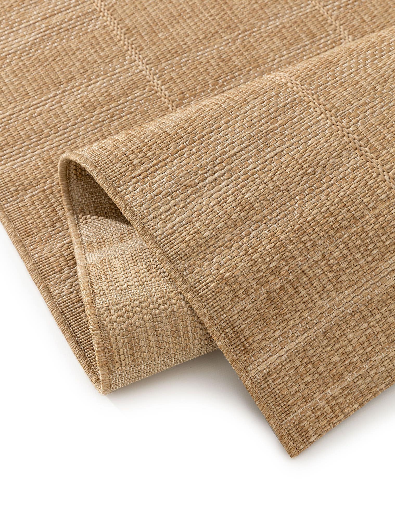 Tapis en 100% Polypropylène en Marron avec une pile de 1- 5 mm de hauteur de benuta Nest