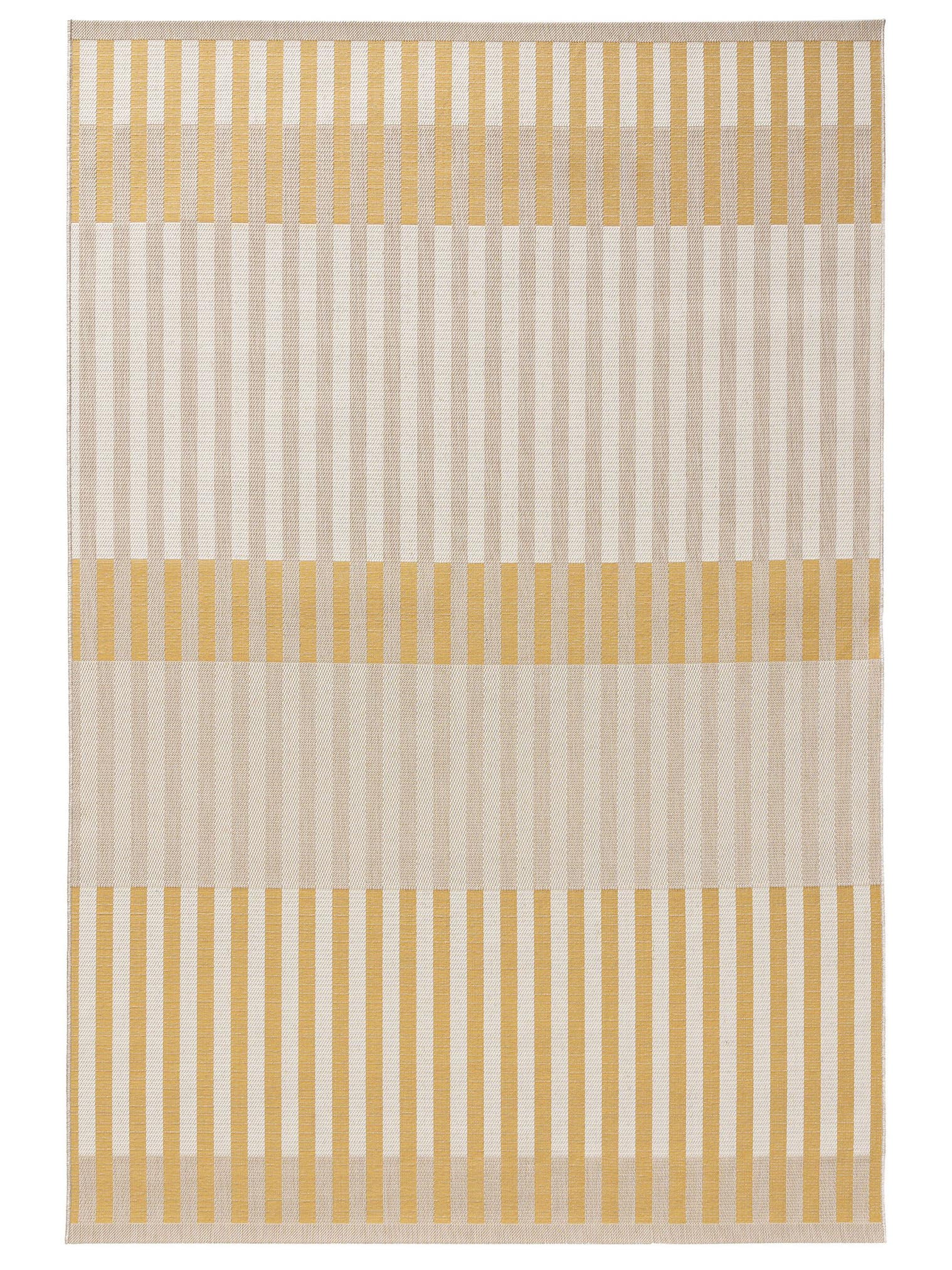 Tappeto di 100% poliestere (riciclaggio PET) in Giallo con pelo alto 1- 5 mm da benuta Nest