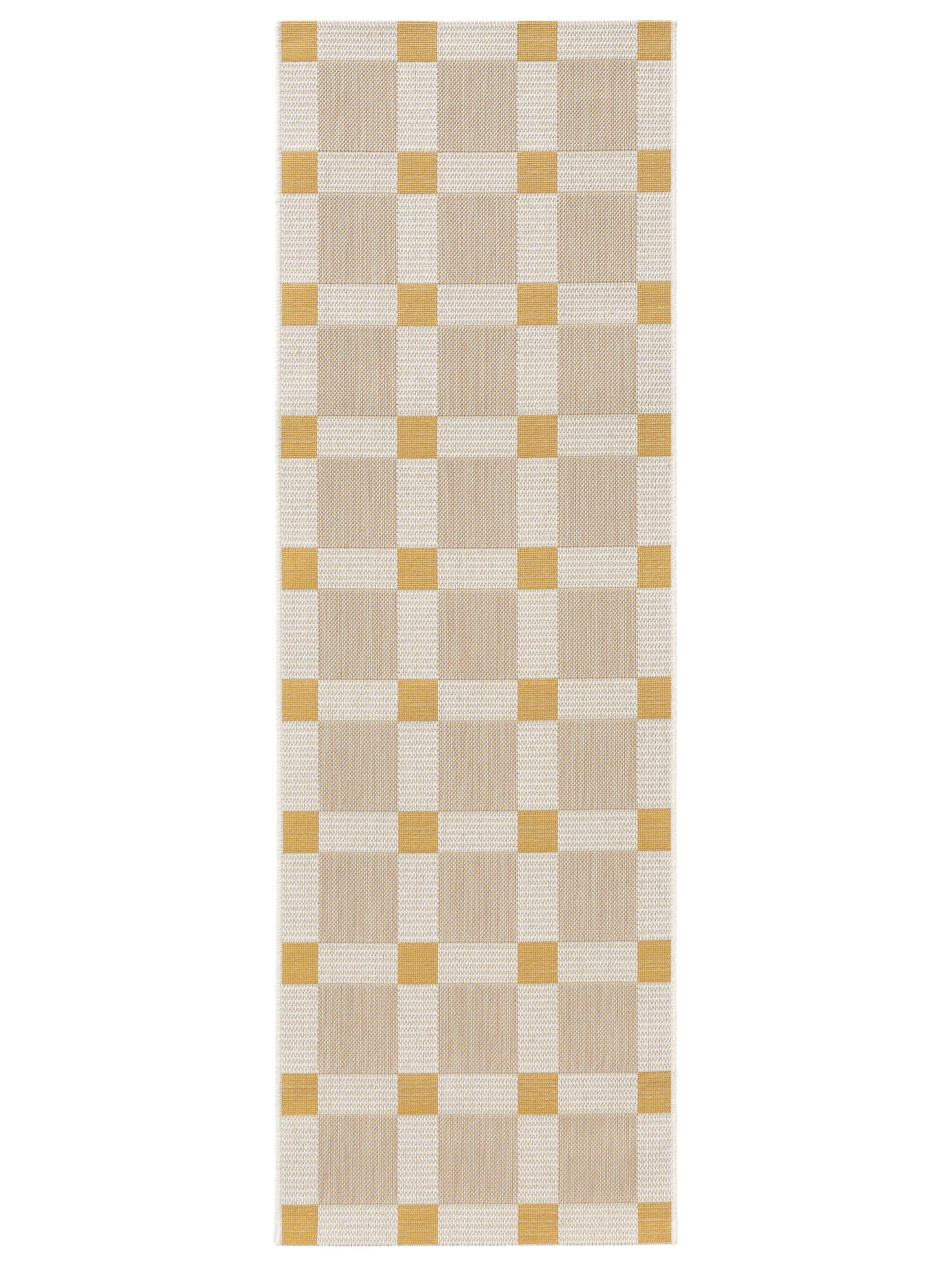 Matta av 100% Polyester i Beige med 1- 5 mm hög lugg från benuta Nest
