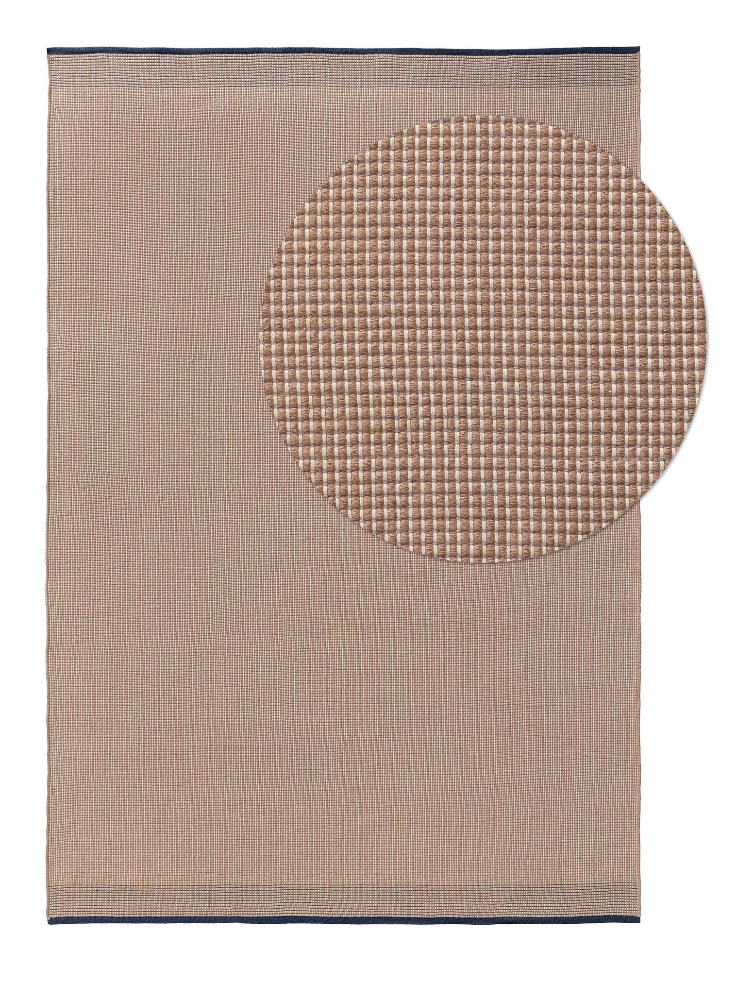 Rug made of 100% Polyester (recycled PET) in Beige with a 1- 5 mm high pile by benuta Pure