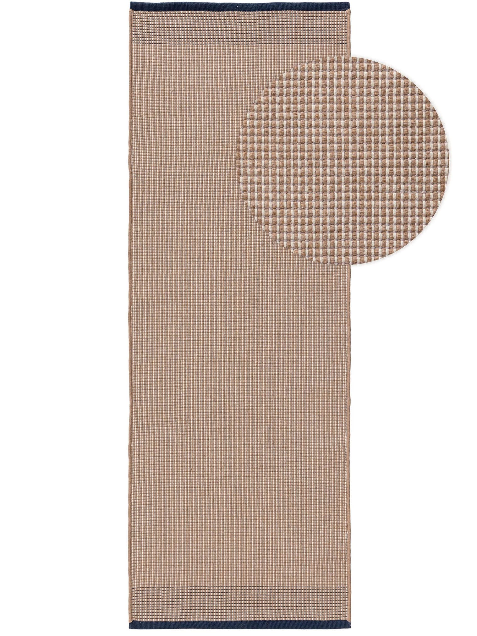 Teppich aus 100% Polyester (recyceltes PET) in Beige mit bis 5 mm hohem Flor von benuta Pure