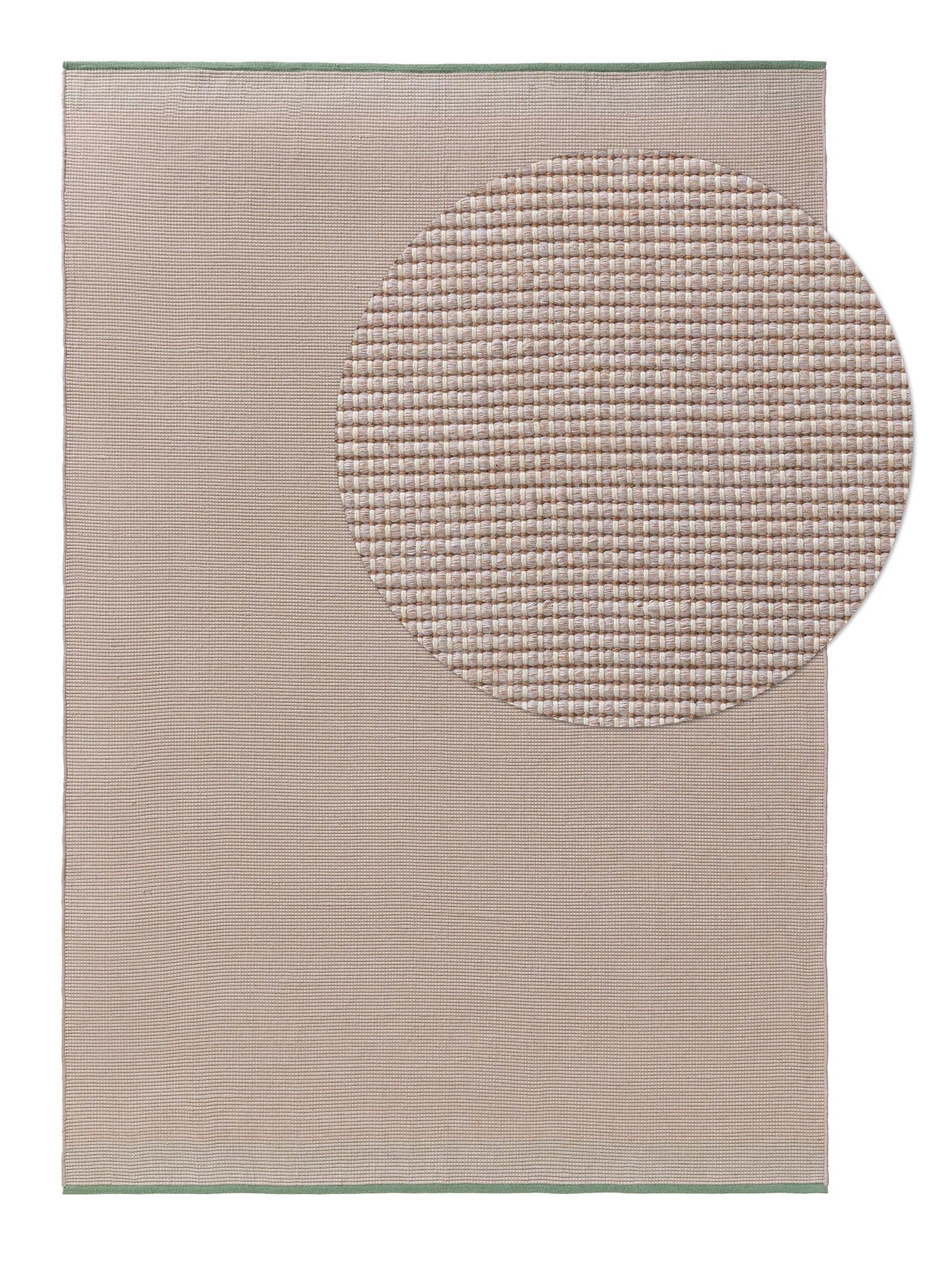 Teppich aus 100% Polyester (recyceltes PET) in Beige mit bis 5 mm hohem Flor von benuta Pure