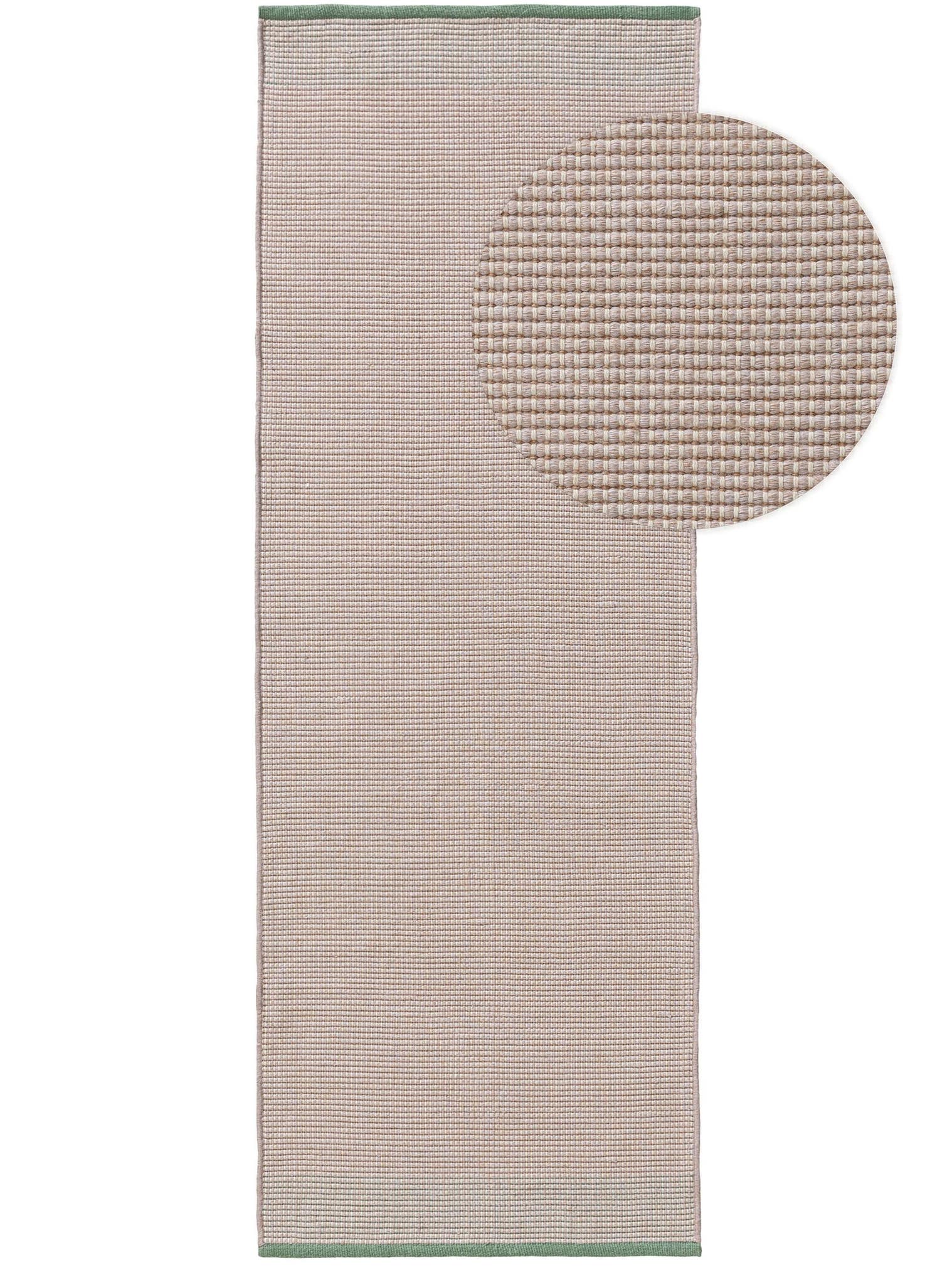 Teppich aus 100% Polyester (recyceltes PET) in Beige mit bis 5 mm hohem Flor von benuta Pure