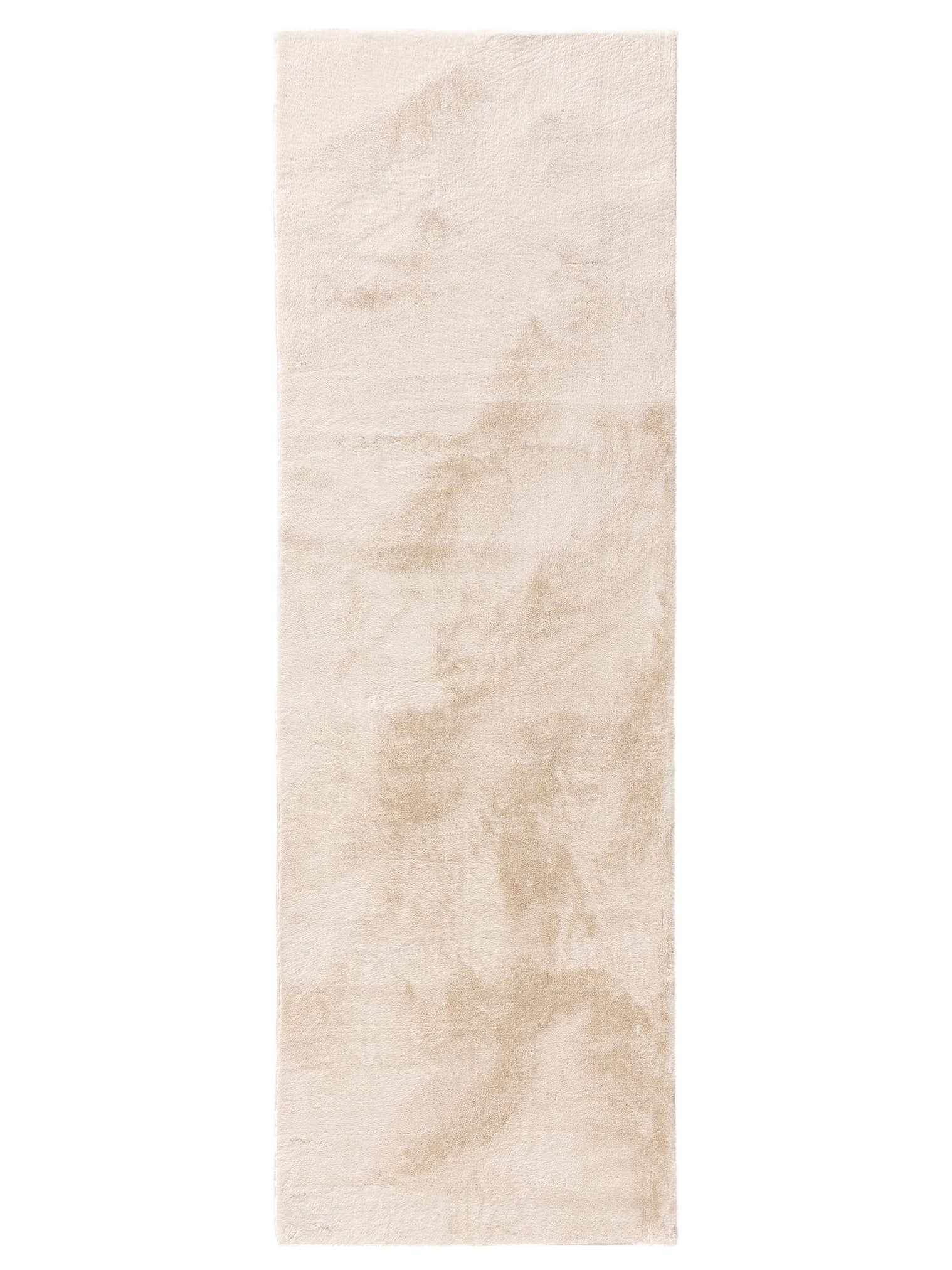 Matta av 100% Polyester i Beige med 11 - 20 mm hög lugg från benuta Basic